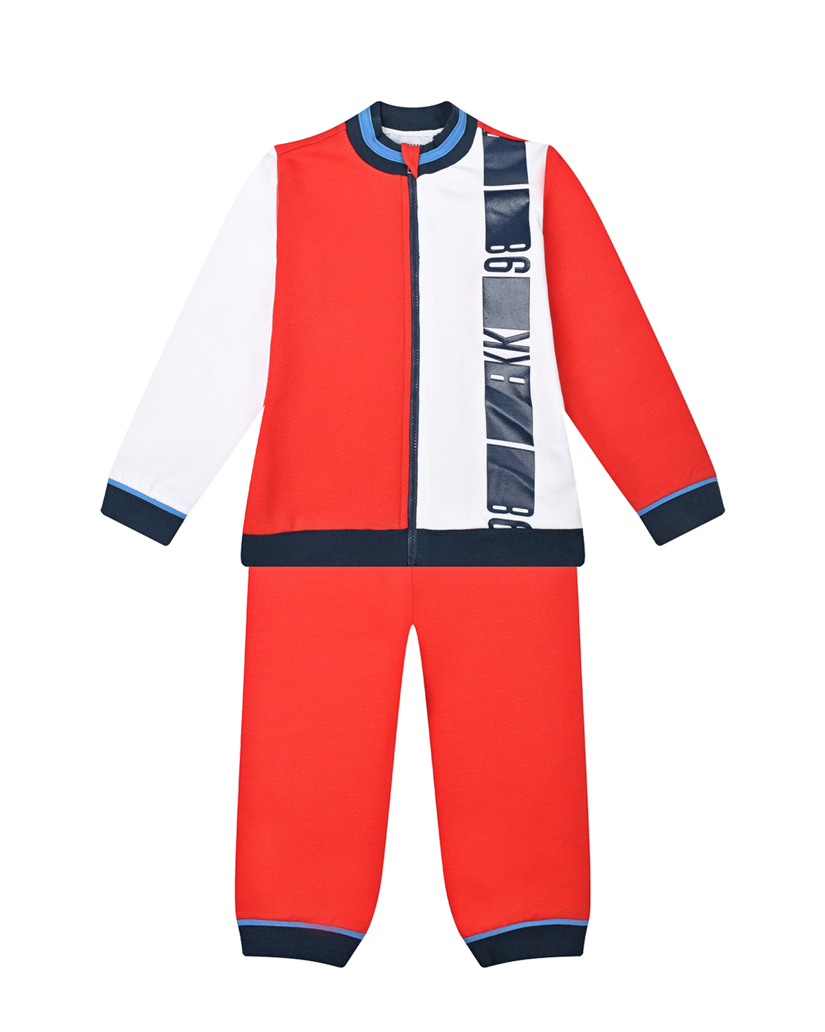 Спортивный костюм в стиле color block Bikkembergs детский, размер 92, цвет красный - фото 1