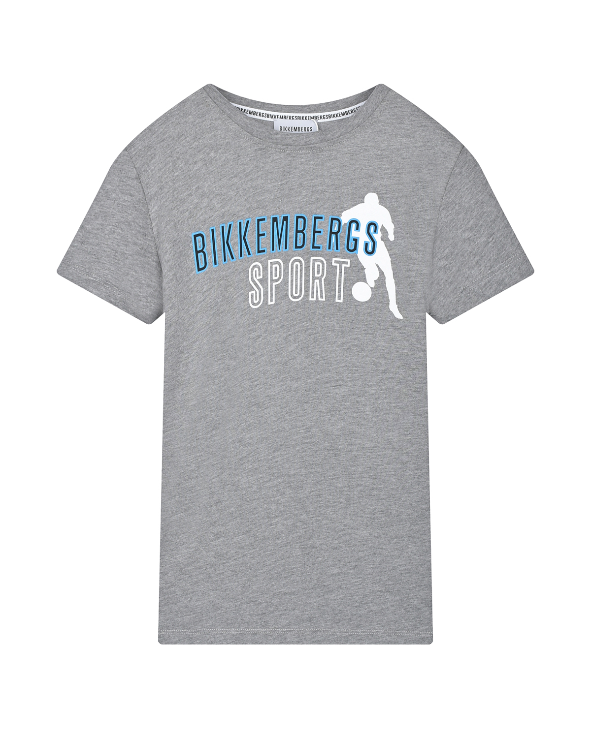 Серая футболка с лого Sport Bikkembergs детская, размер 164, цвет серый - фото 1