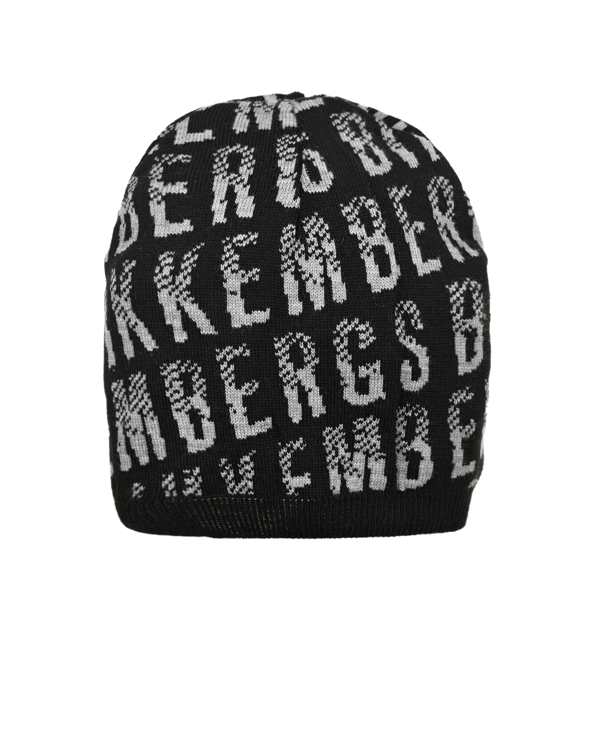 Черная шапка со сплошным лого Bikkembergs детская