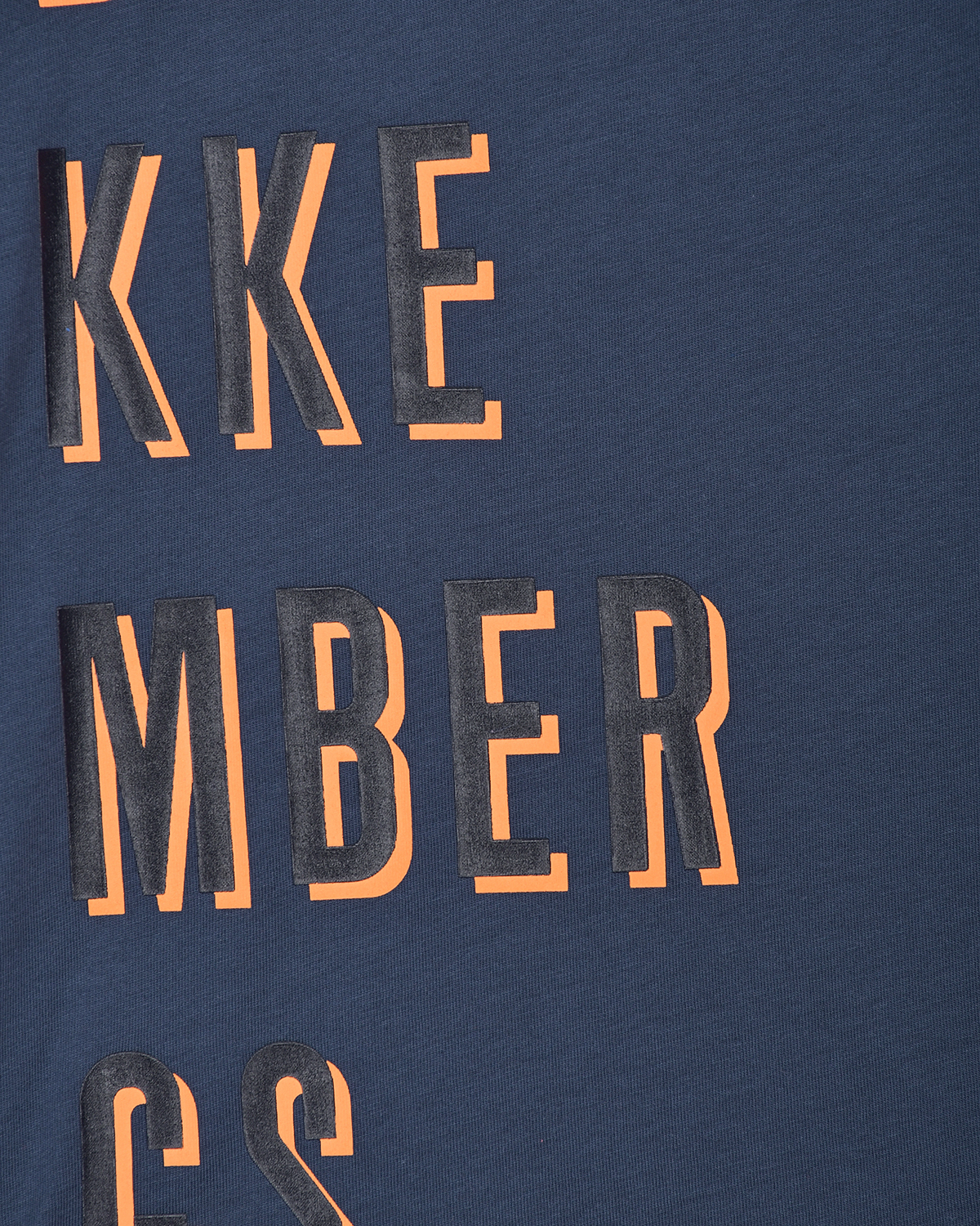 Синяя футболка с оранжевым лого Bikkembergs детская, размер 164, цвет синий - фото 3
