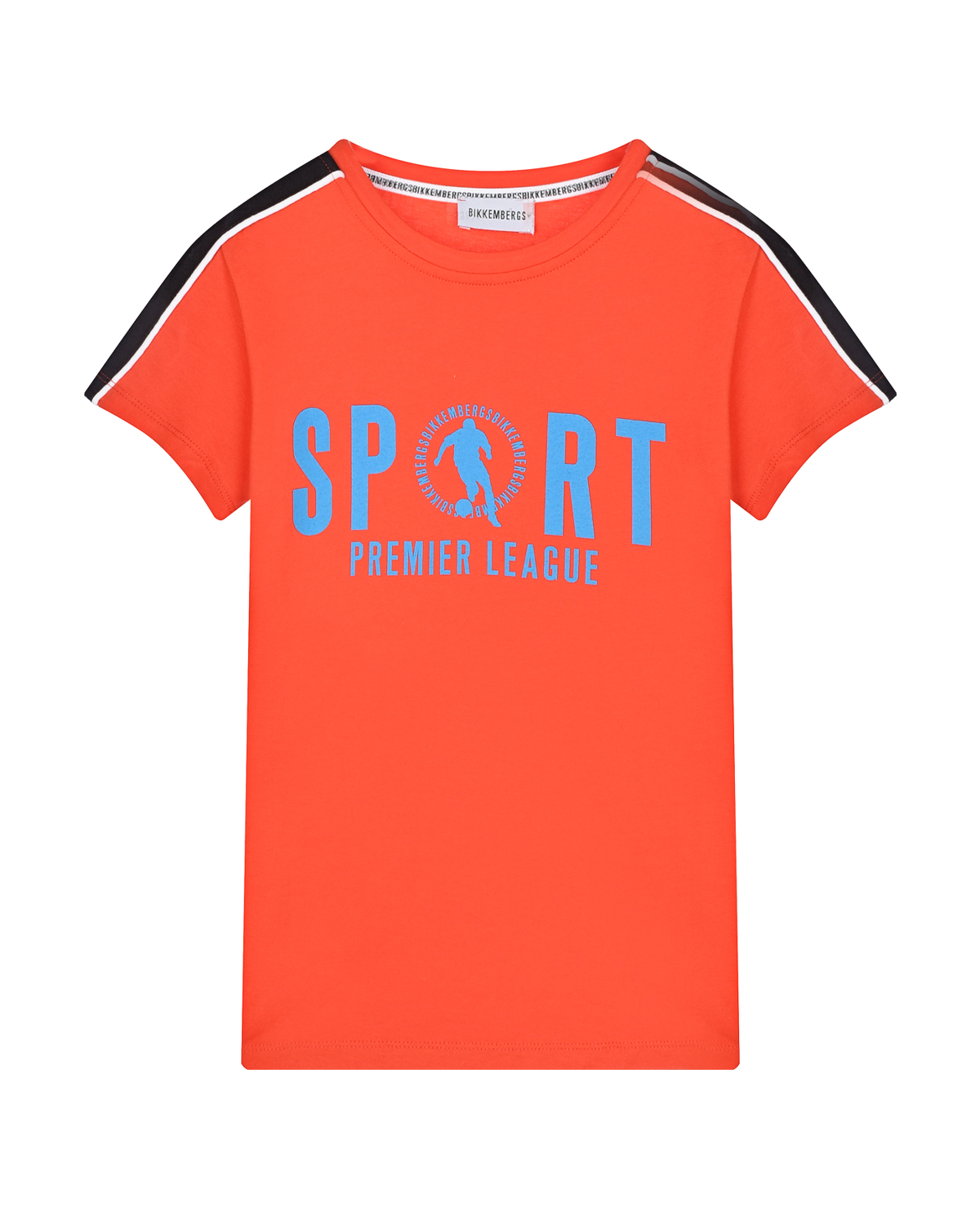 Оранжевая футболка с голубым принтом "sport" Bikkembergs детская, размер 116, цвет оранжевый - фото 1