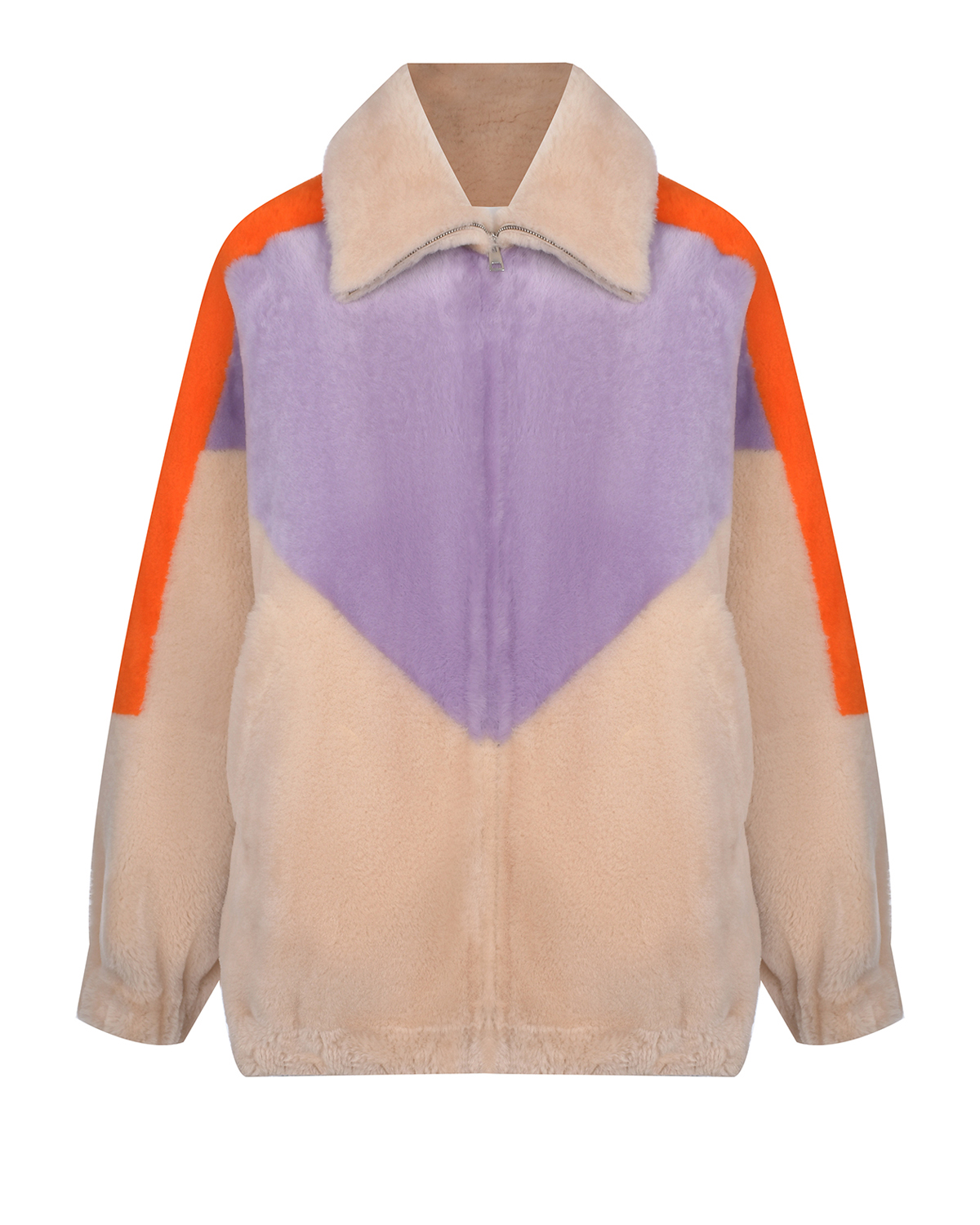Двусторонняя куртка из овчины в стиле color block Blancha
