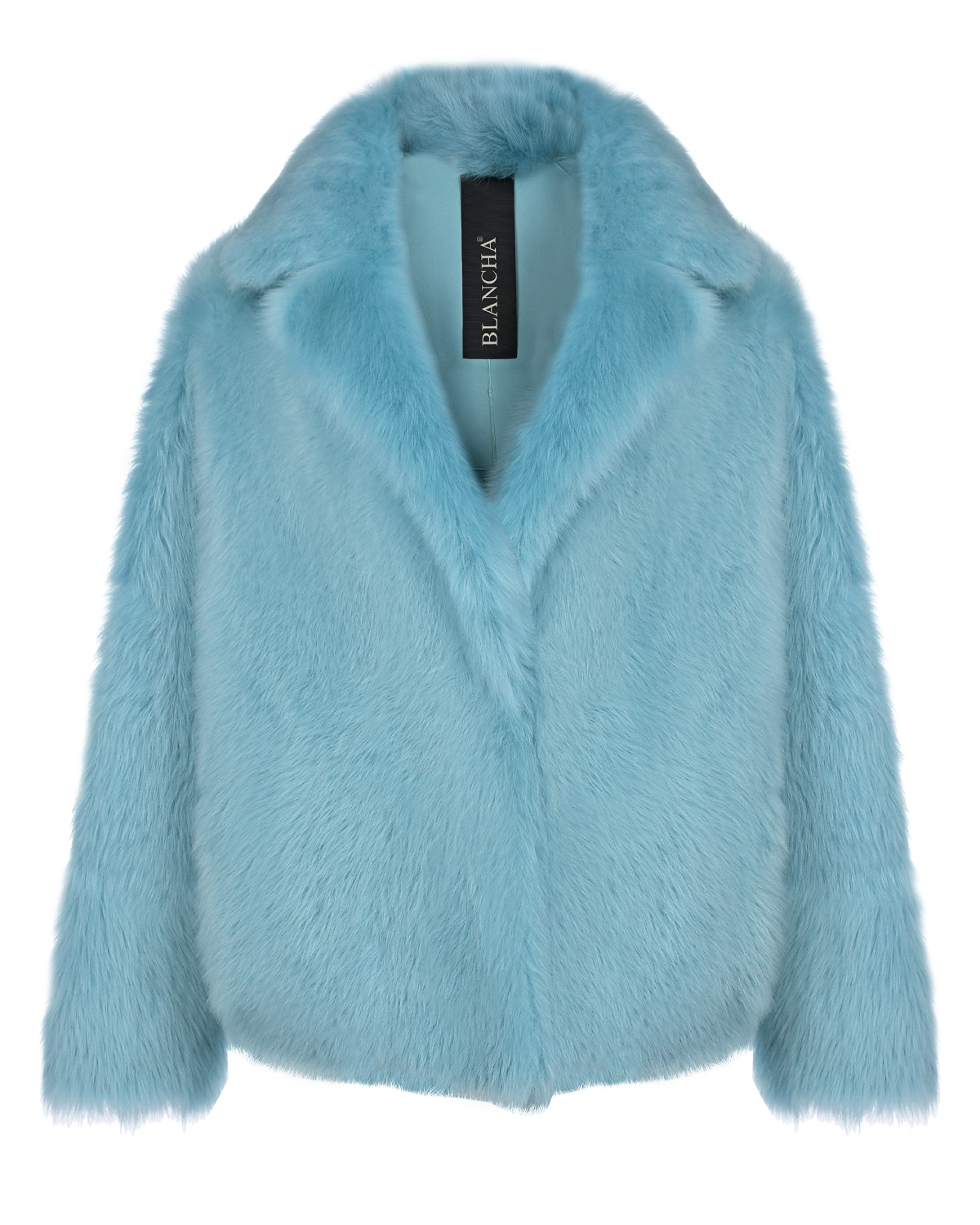 Двусторонняя голубая куртка из овчины Blancha, размер 40, цвет голубой