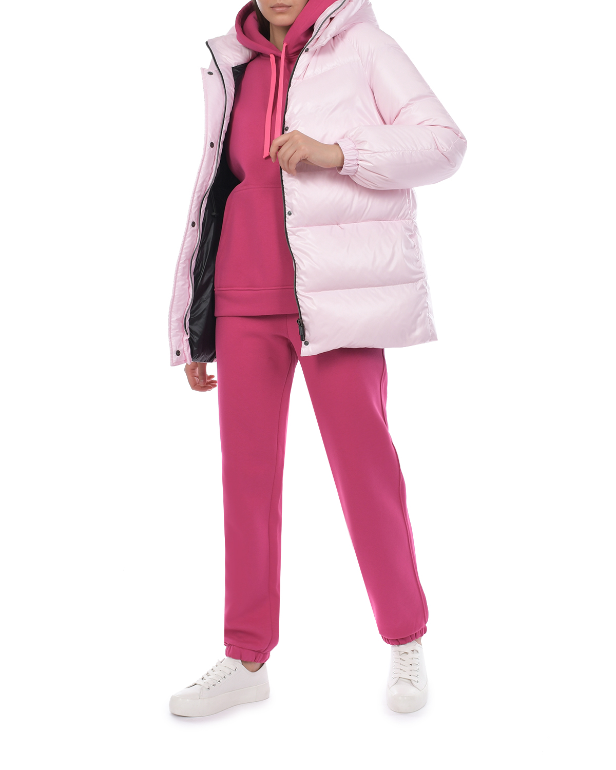 Розовая удлиненная куртка Blanchett Goose, размер 44, цвет нет цвета - фото 4