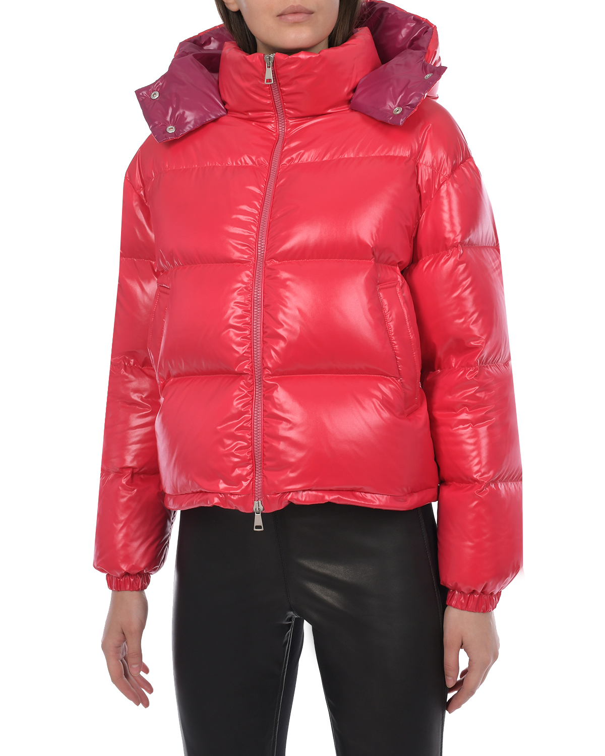 Короткая красная глянцевая куртка Blanchett Goose, размер 40, цвет красный - фото 5