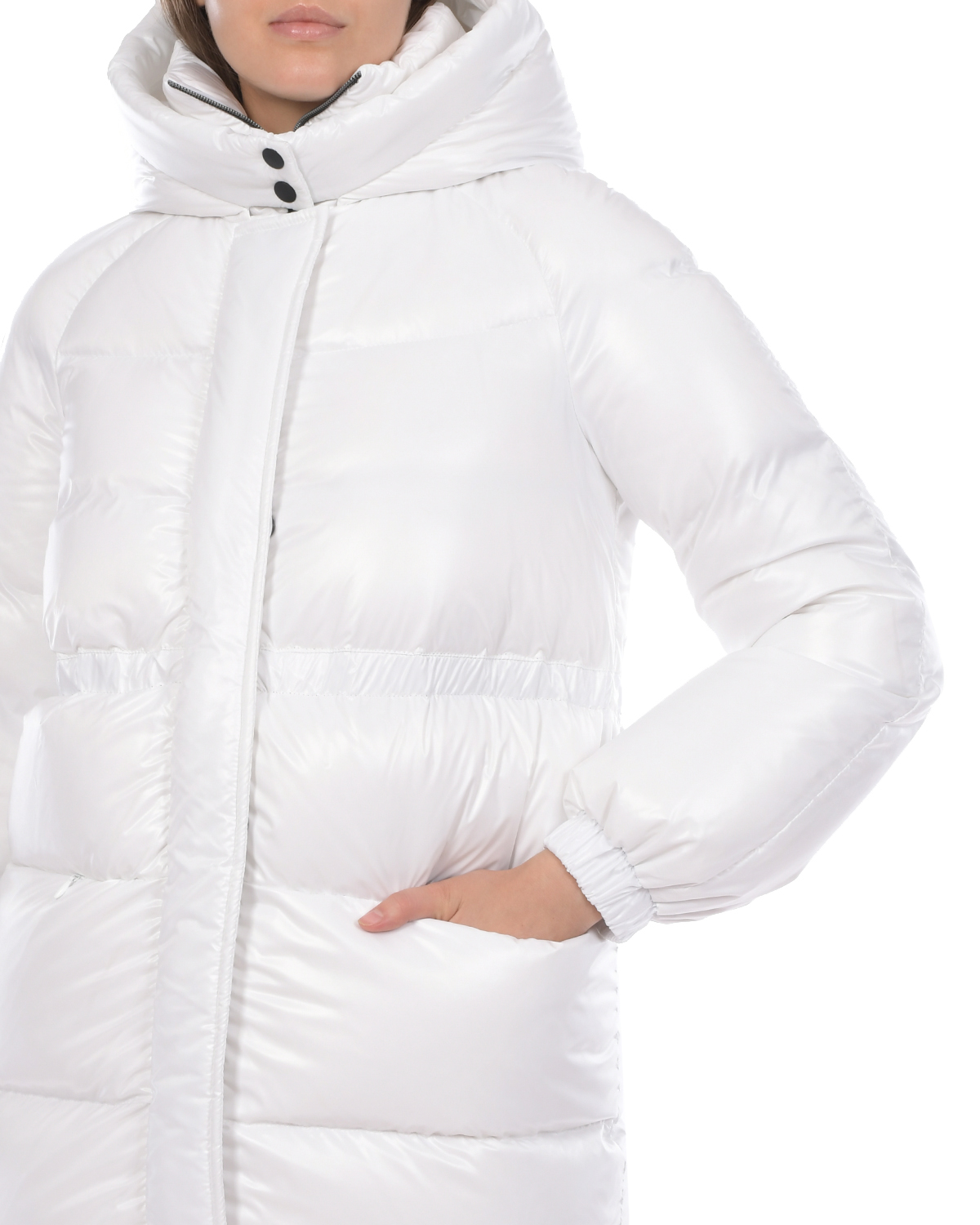 Белая удлиненная куртка Blanchett Goose, размер 40, цвет белый - фото 8