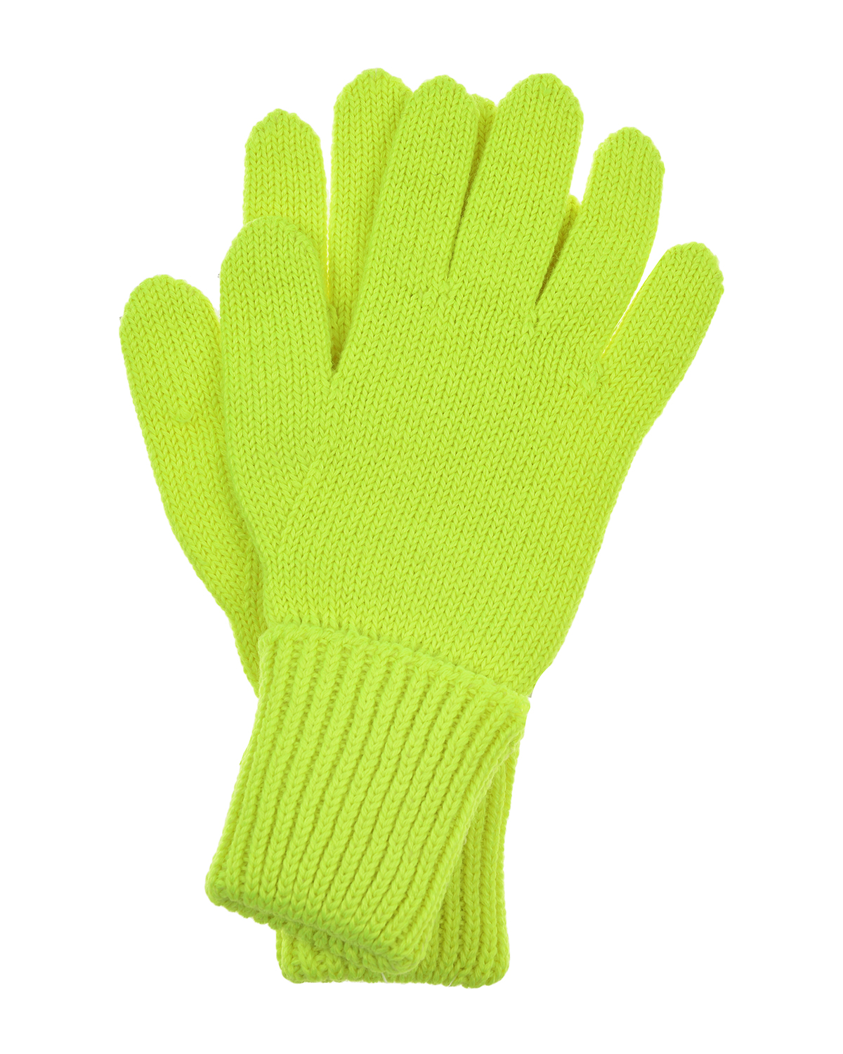 Шерстяные перчатки желтого цвета Chobi детские, размер 4