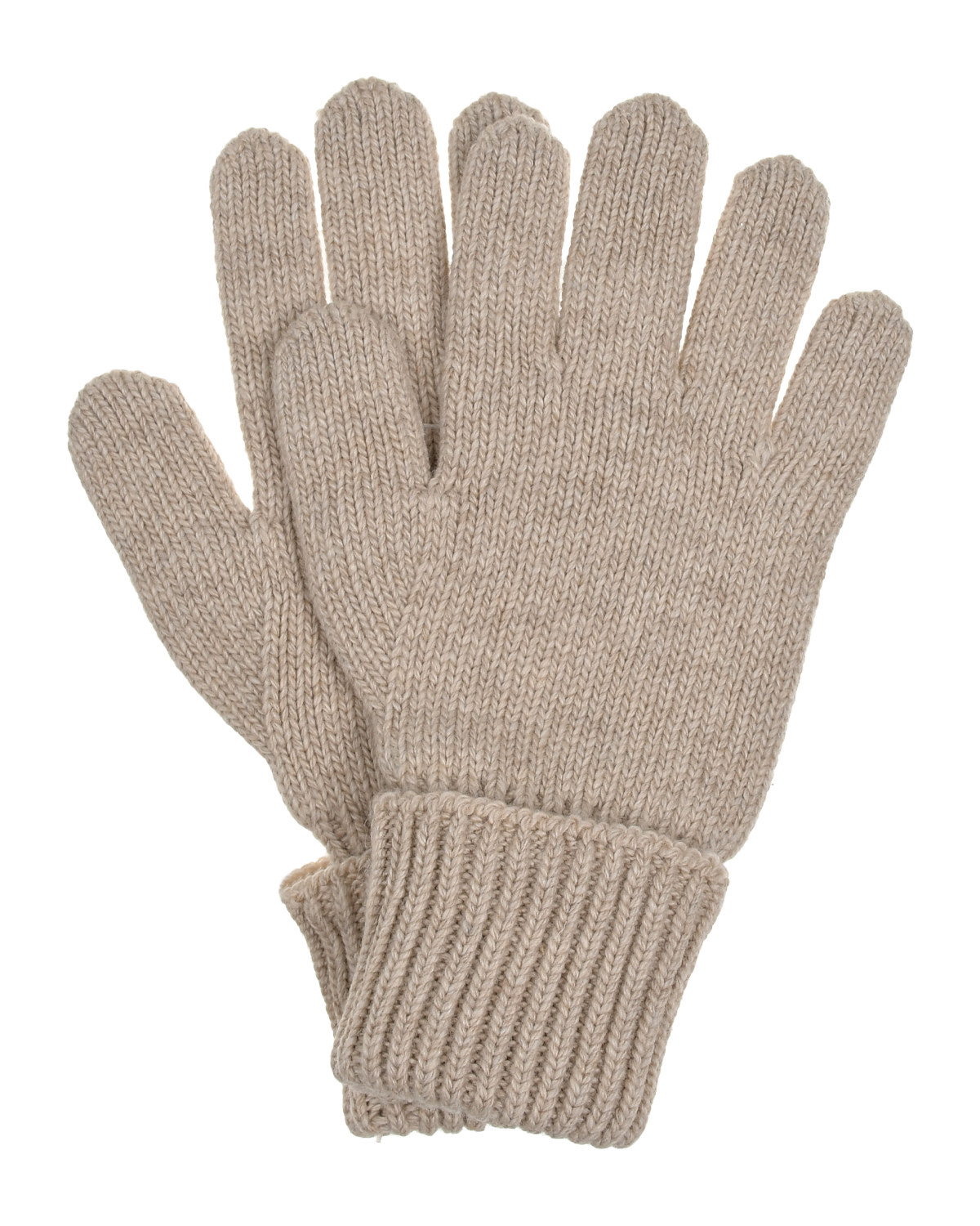 Бежевые перчатки из смесовой шерсти Chobi детские, размер 4, цвет бежевый