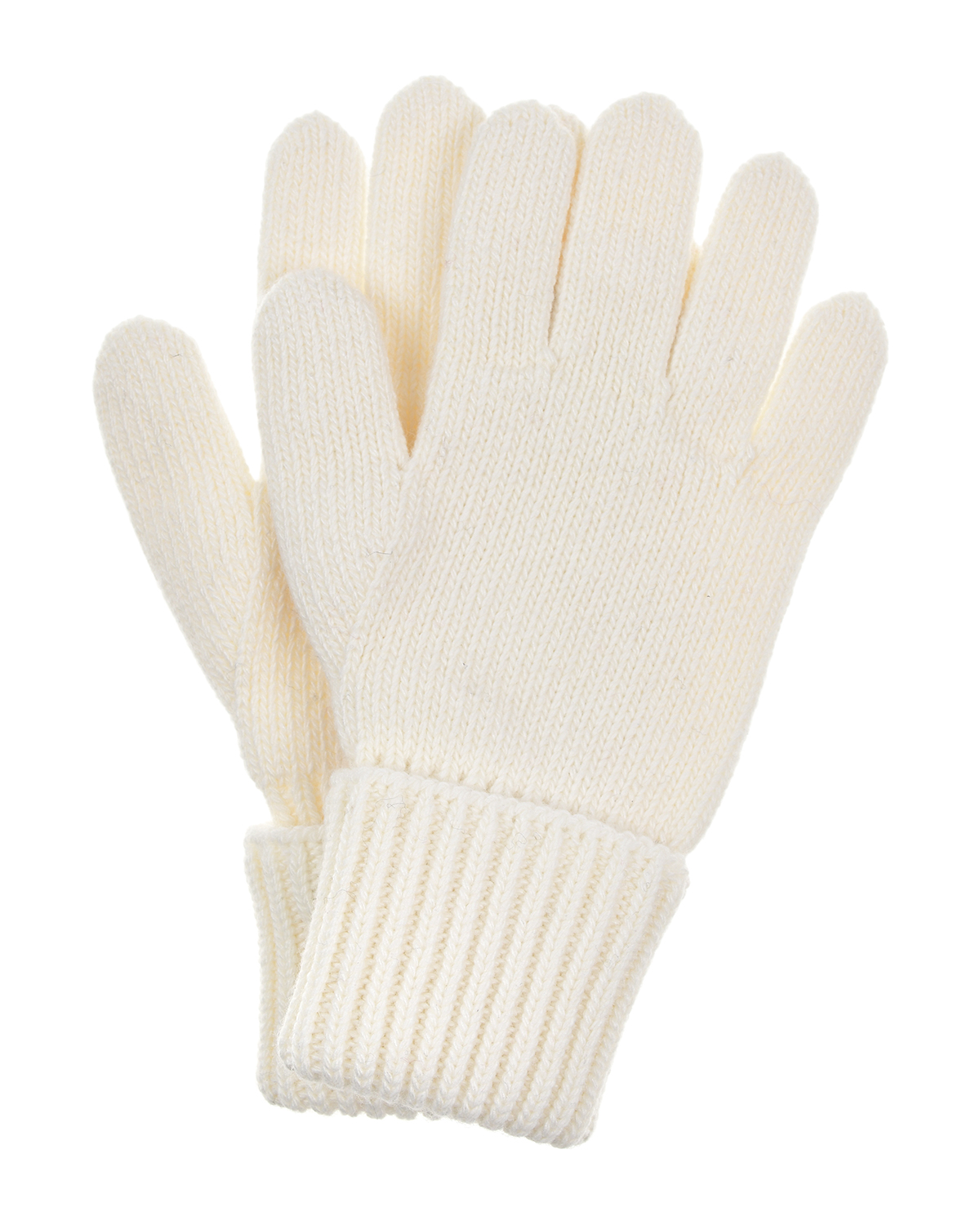 Шерстяные перчатки белого цвета Chobi детские, размер 4