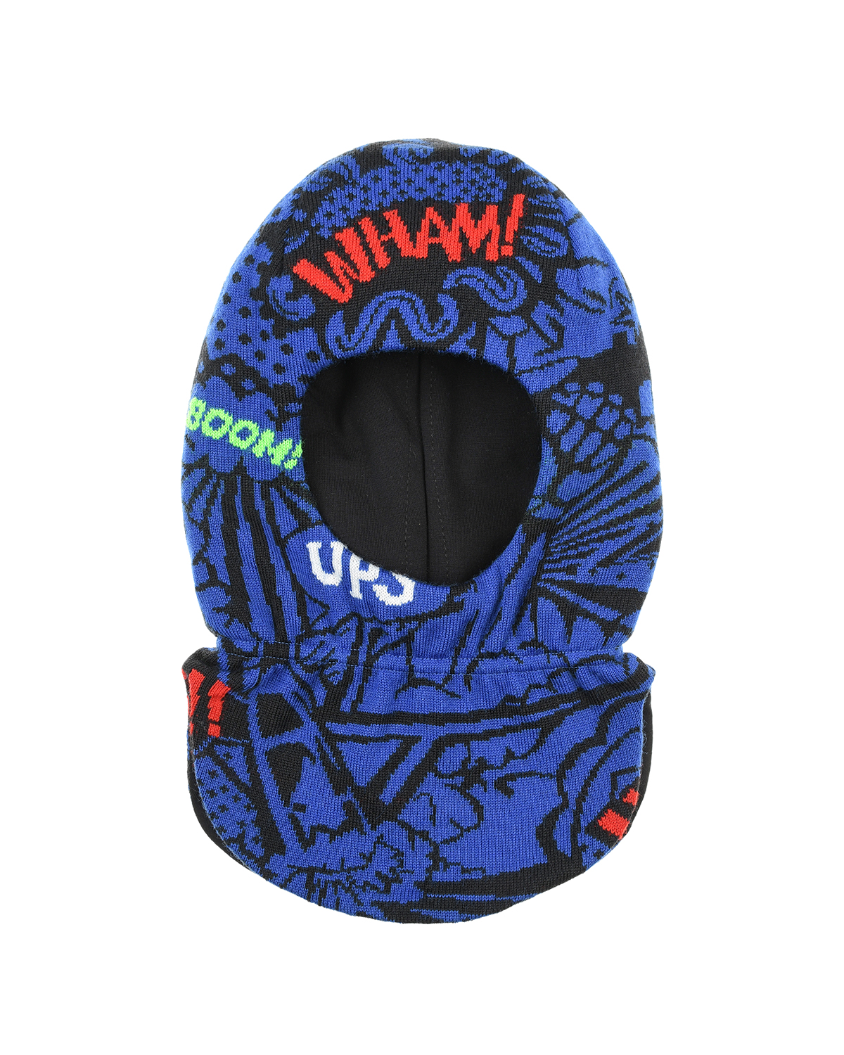 Синяя шапка-шлем с декором "комиксы" Chobi детская, размер 49, цвет синий - фото 1
