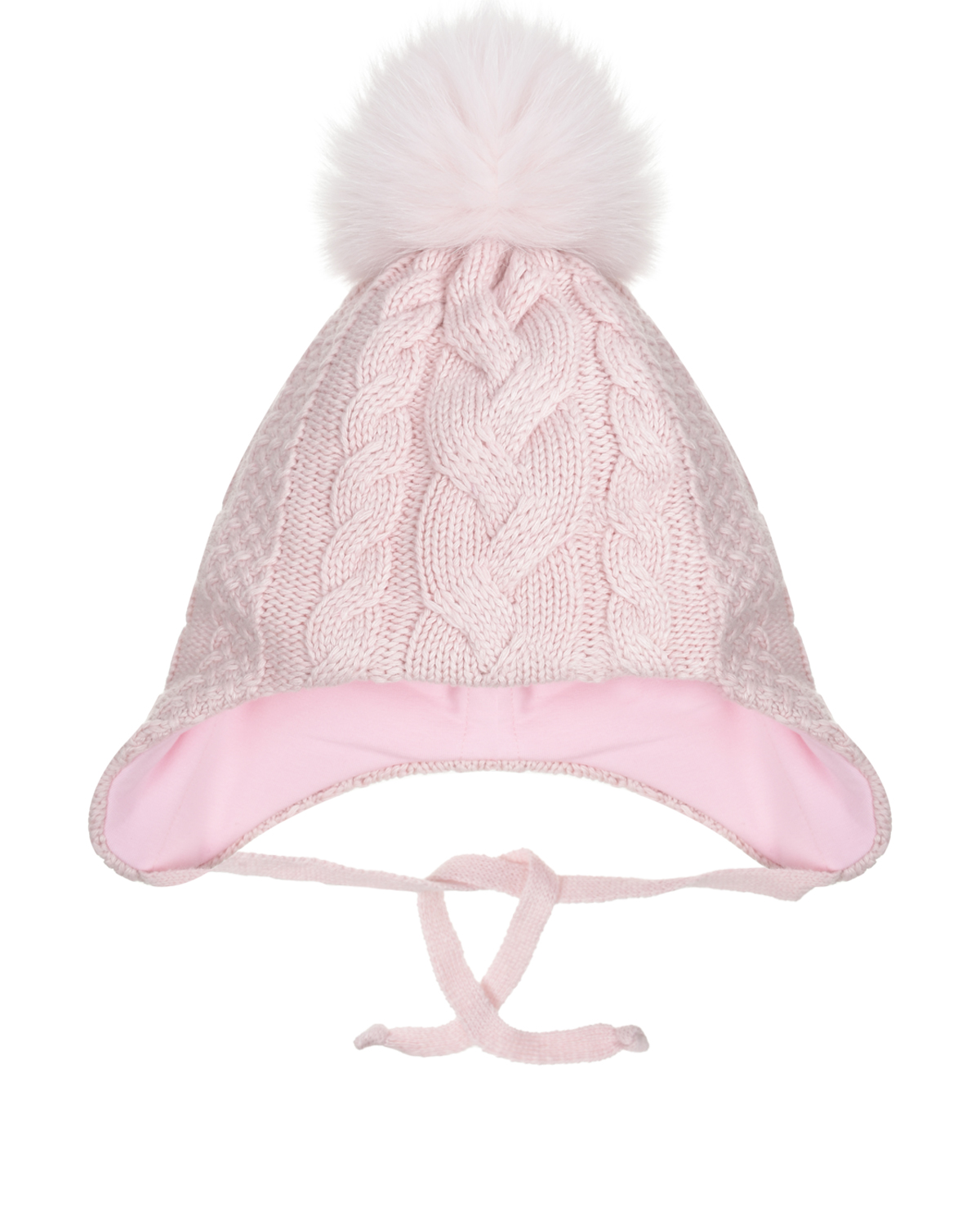 Розовая шапка с помпоном Chobi детская, размер 53, цвет розовый - фото 1