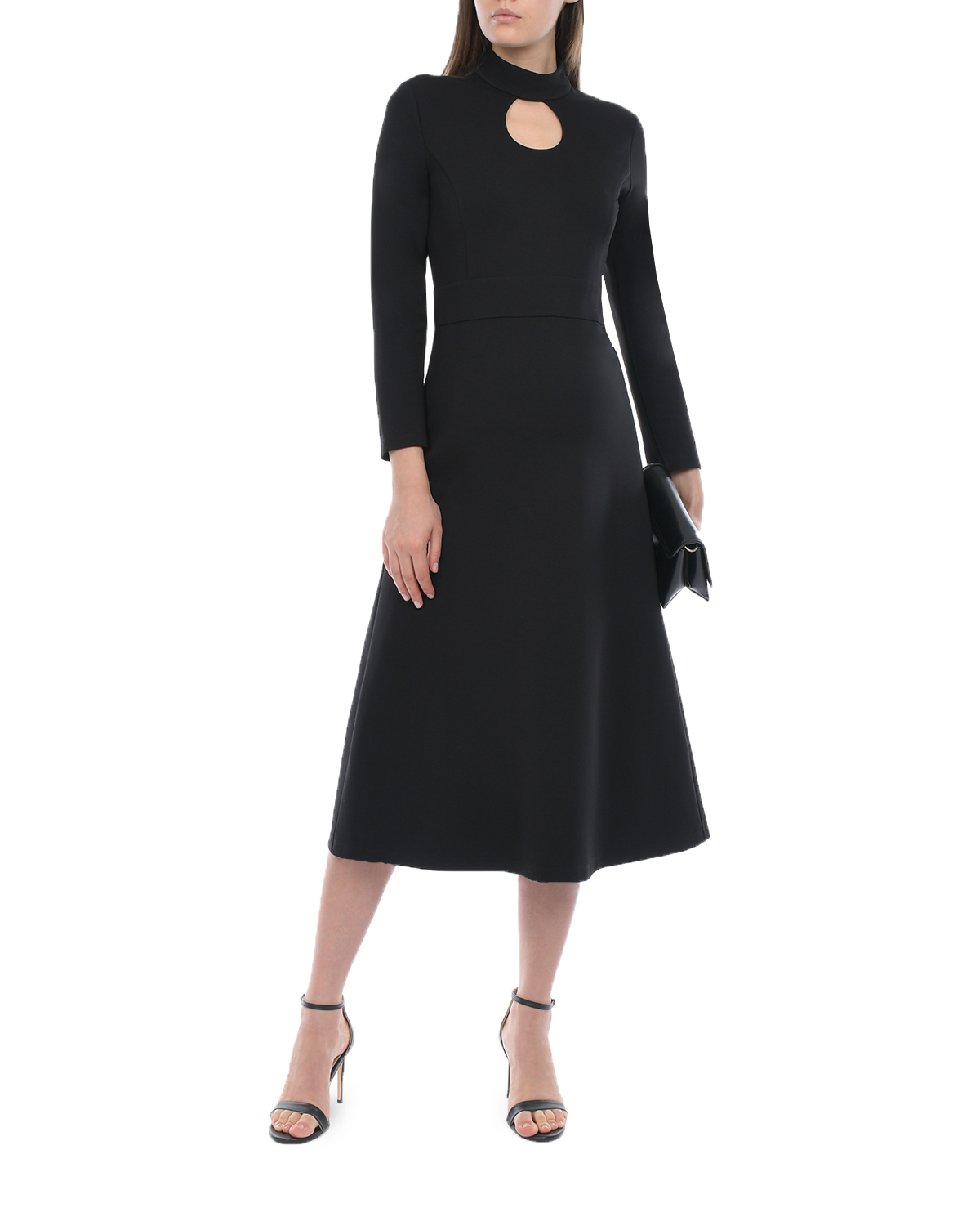 Черное платье с вырезом Dan Maralex, размер 42, цвет черный - фото 2
