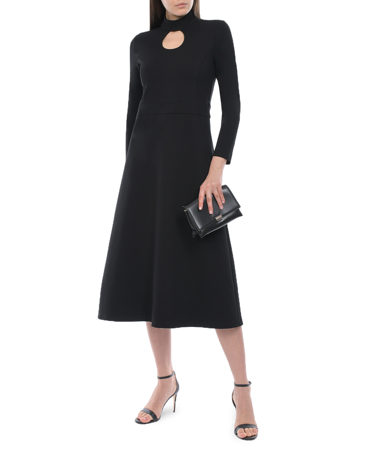 Черное платье с вырезом Dan Maralex, размер 42, цвет черный - фото 4