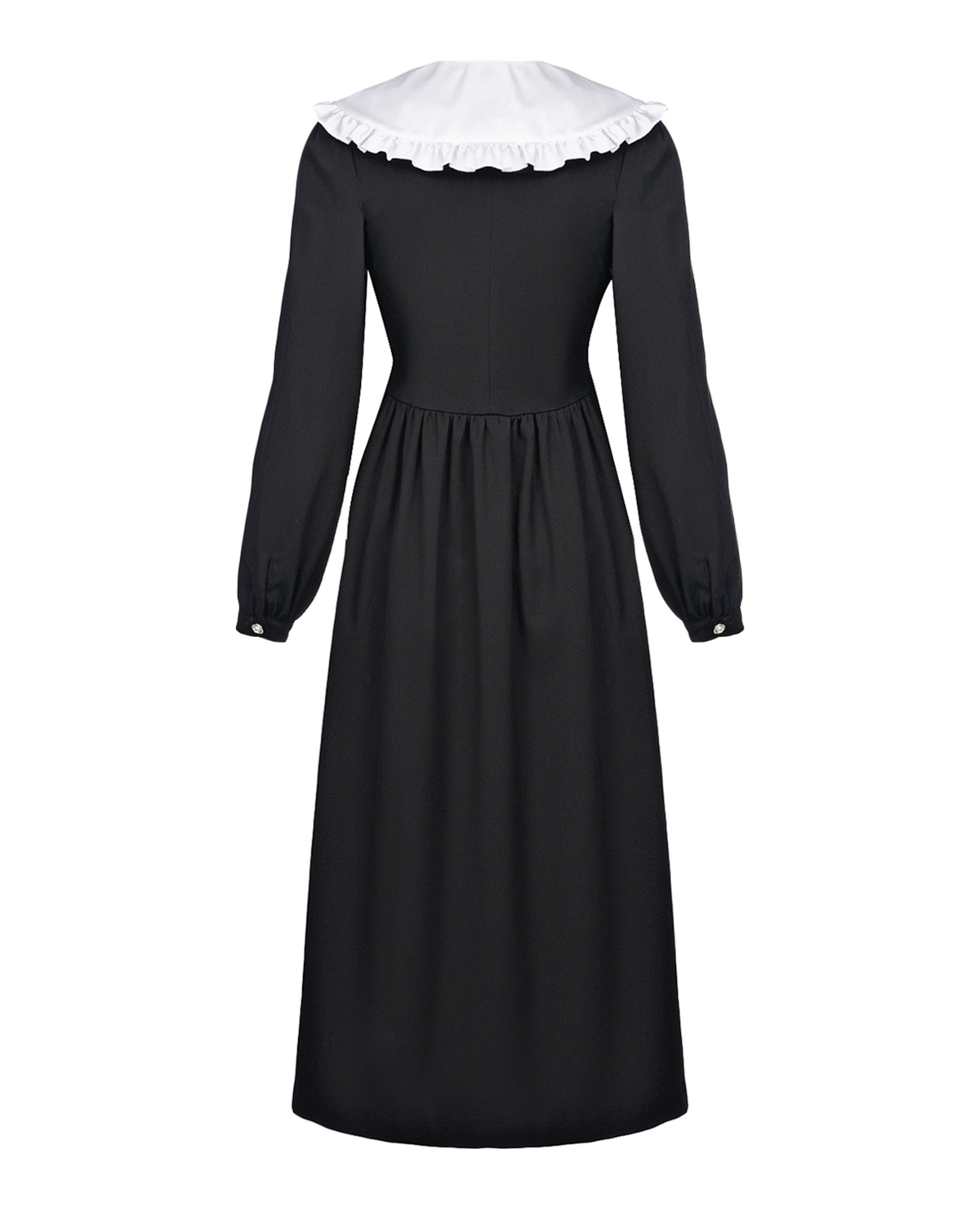 Черное платье с белым воротником Dan Maralex, размер 40, цвет черный - фото 5