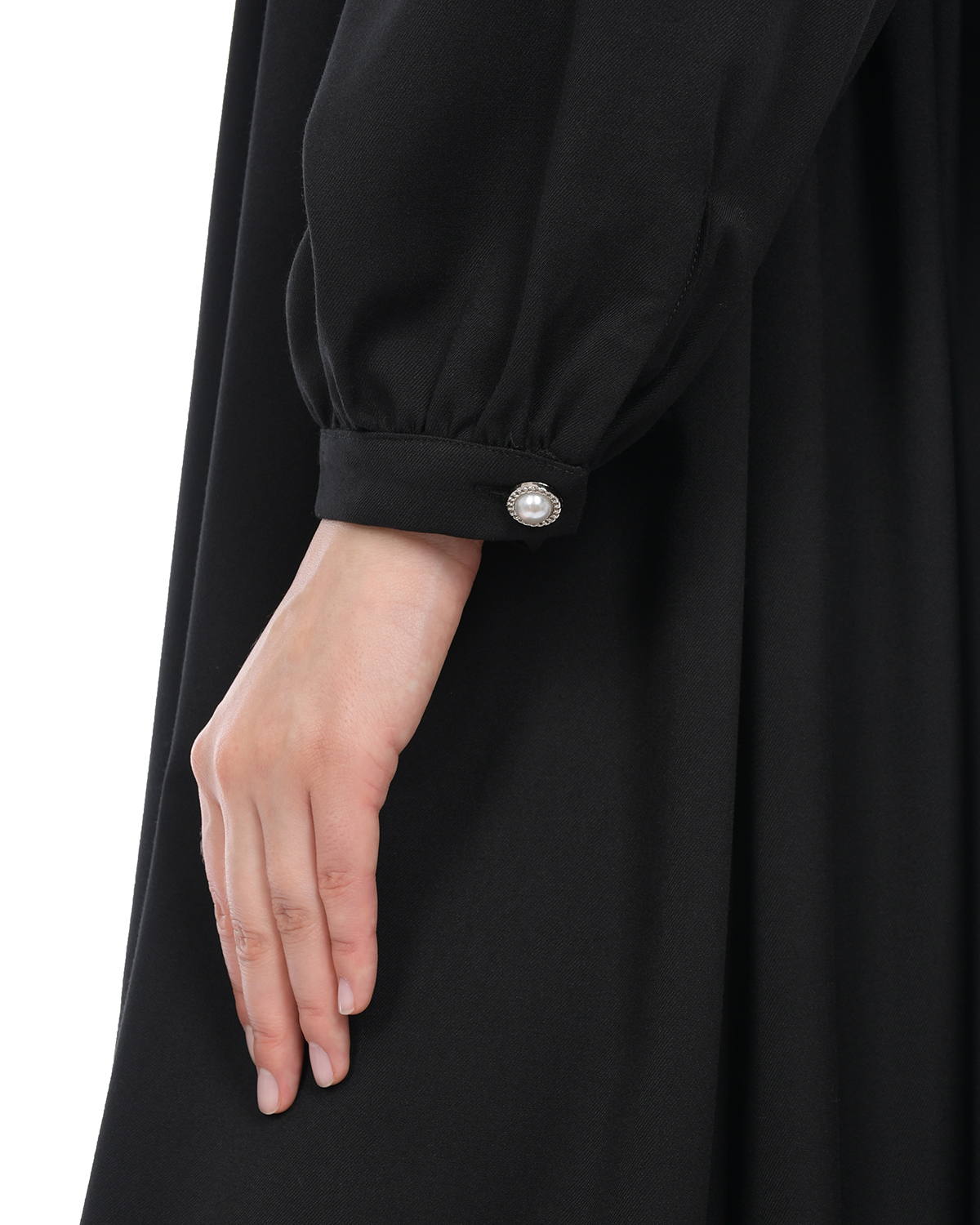 Черное платье с белым воротником Dan Maralex, размер 40, цвет черный - фото 9