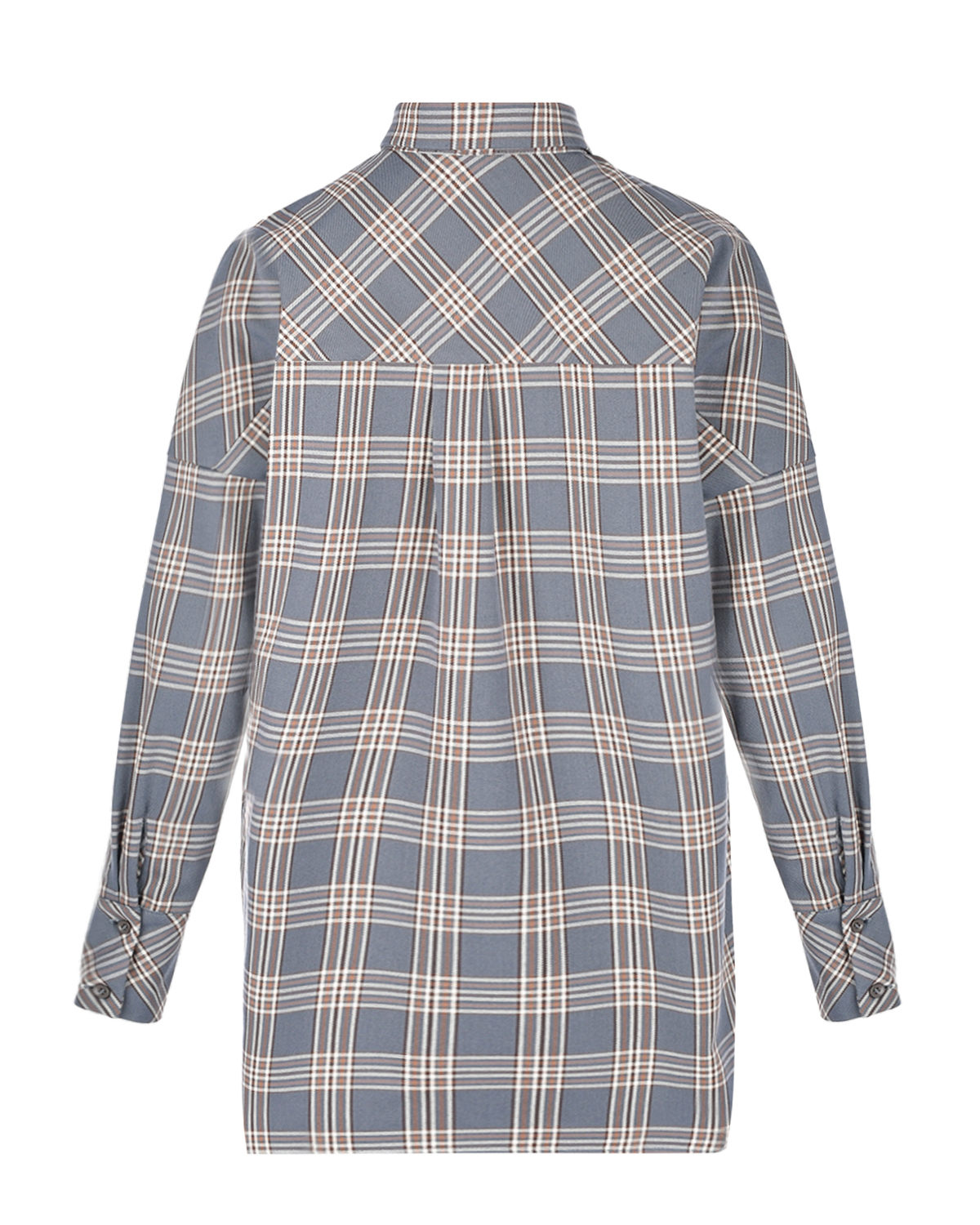 Серая рубашка в крупную клетку Dan Maralex, размер 42, цвет серый - фото 5