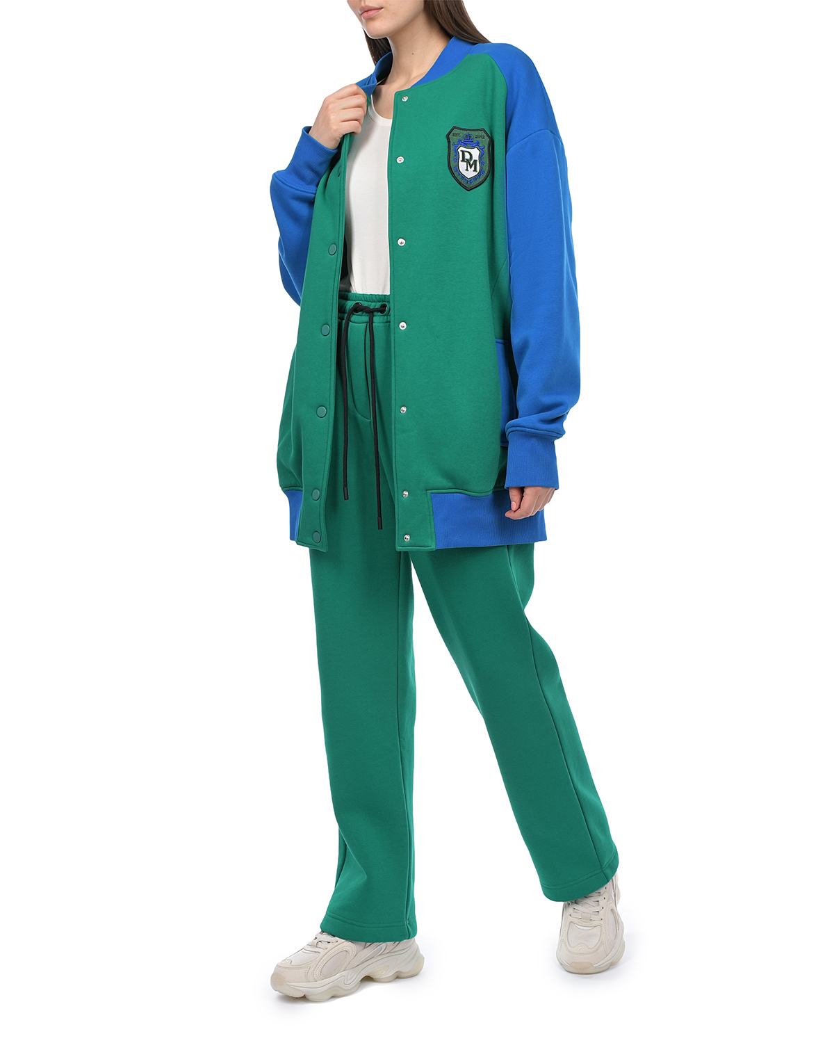 Сине-зеленая куртка-бомбер Dan Maralex, размер 42, цвет мультиколор - фото 2