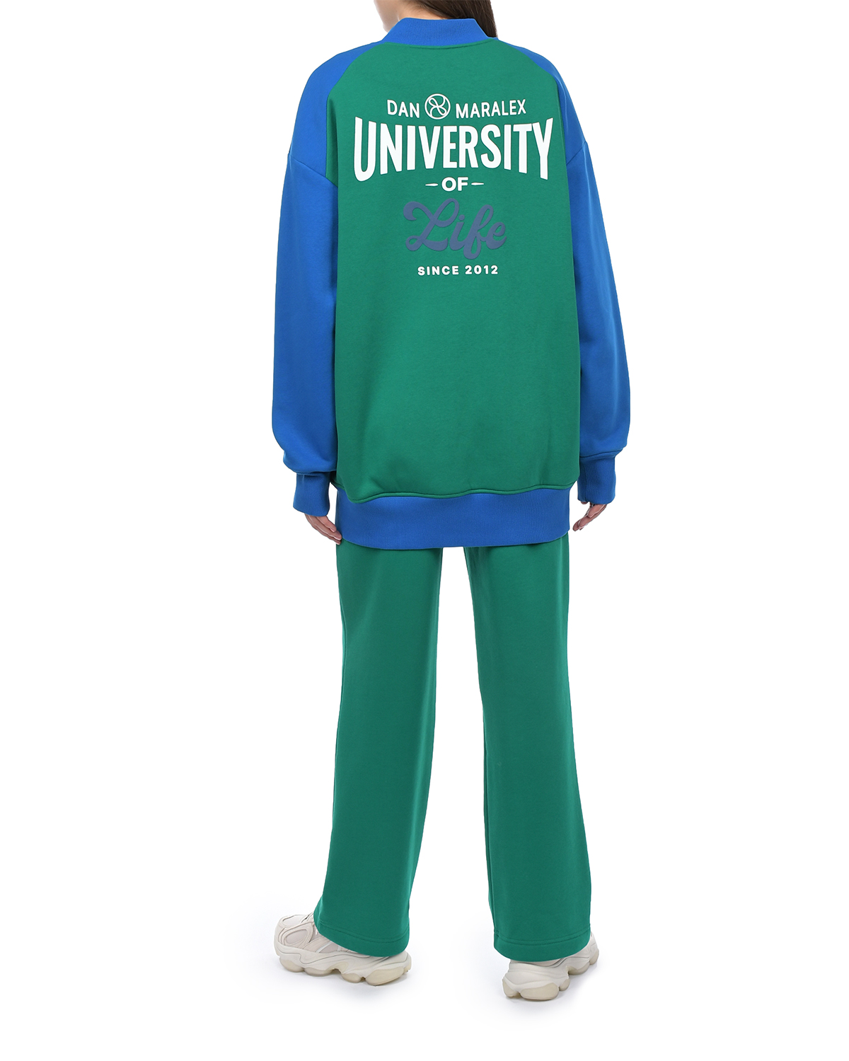 Сине-зеленая куртка-бомбер Dan Maralex, размер 42, цвет мультиколор - фото 3