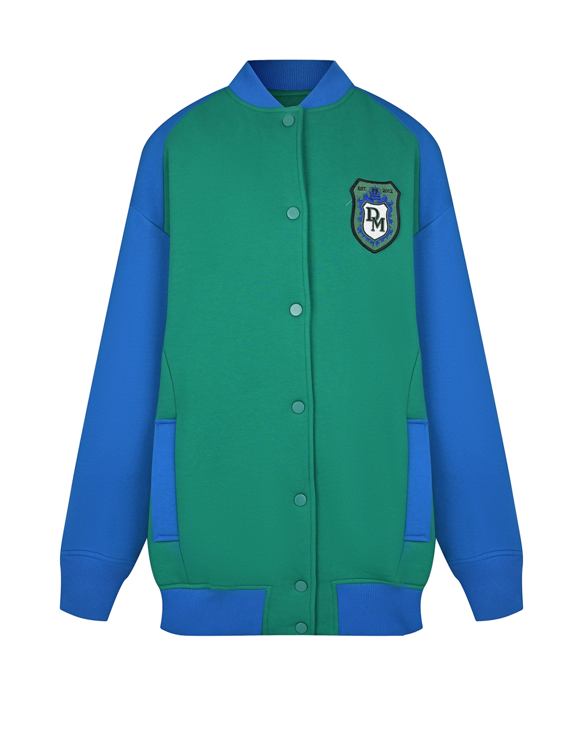Сине-зеленая куртка-бомбер Dan Maralex, размер 42, цвет мультиколор - фото 1