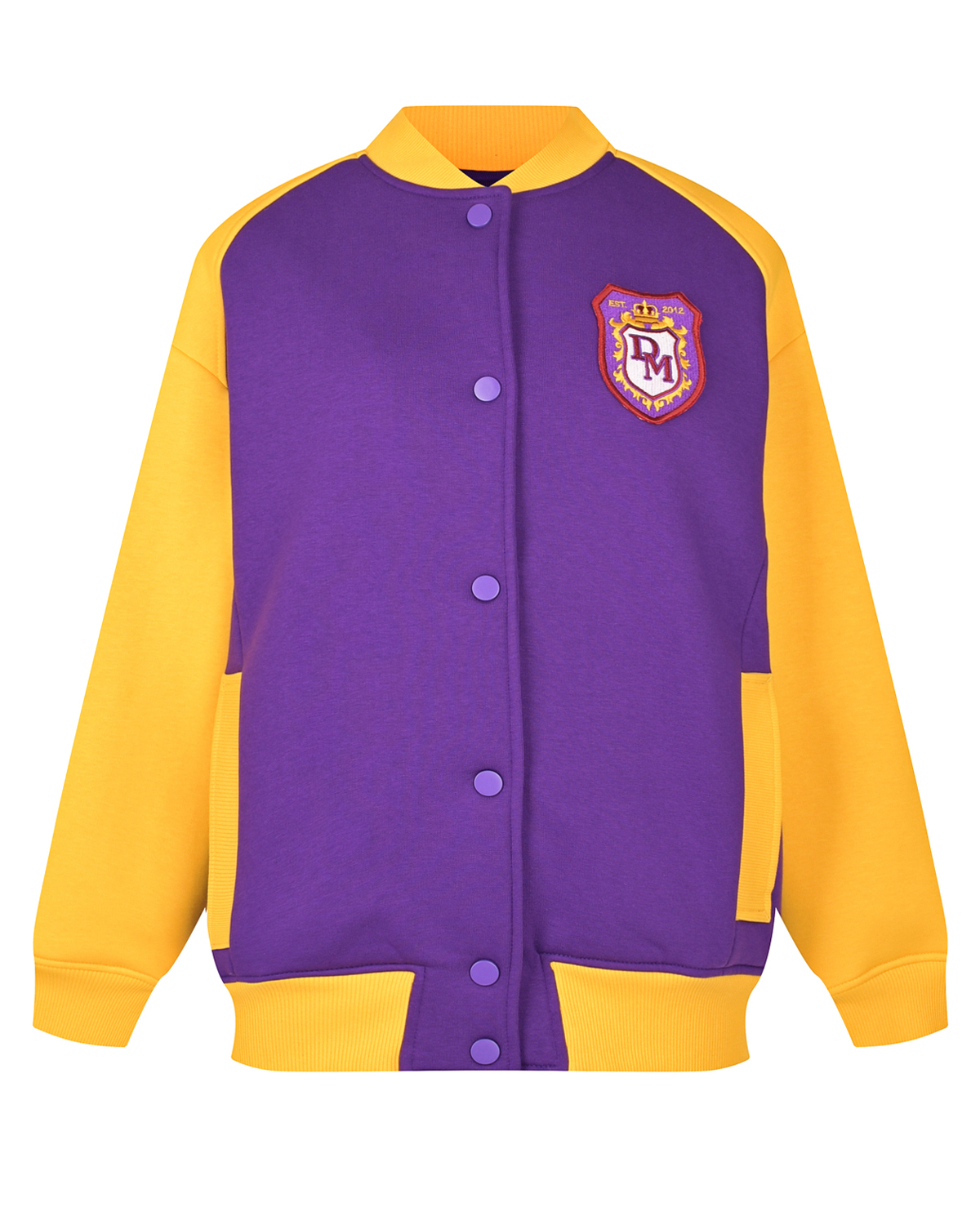 Желто-фиолетовая куртка-бомбер Dan Maralex, размер 42, цвет мультиколор - фото 1
