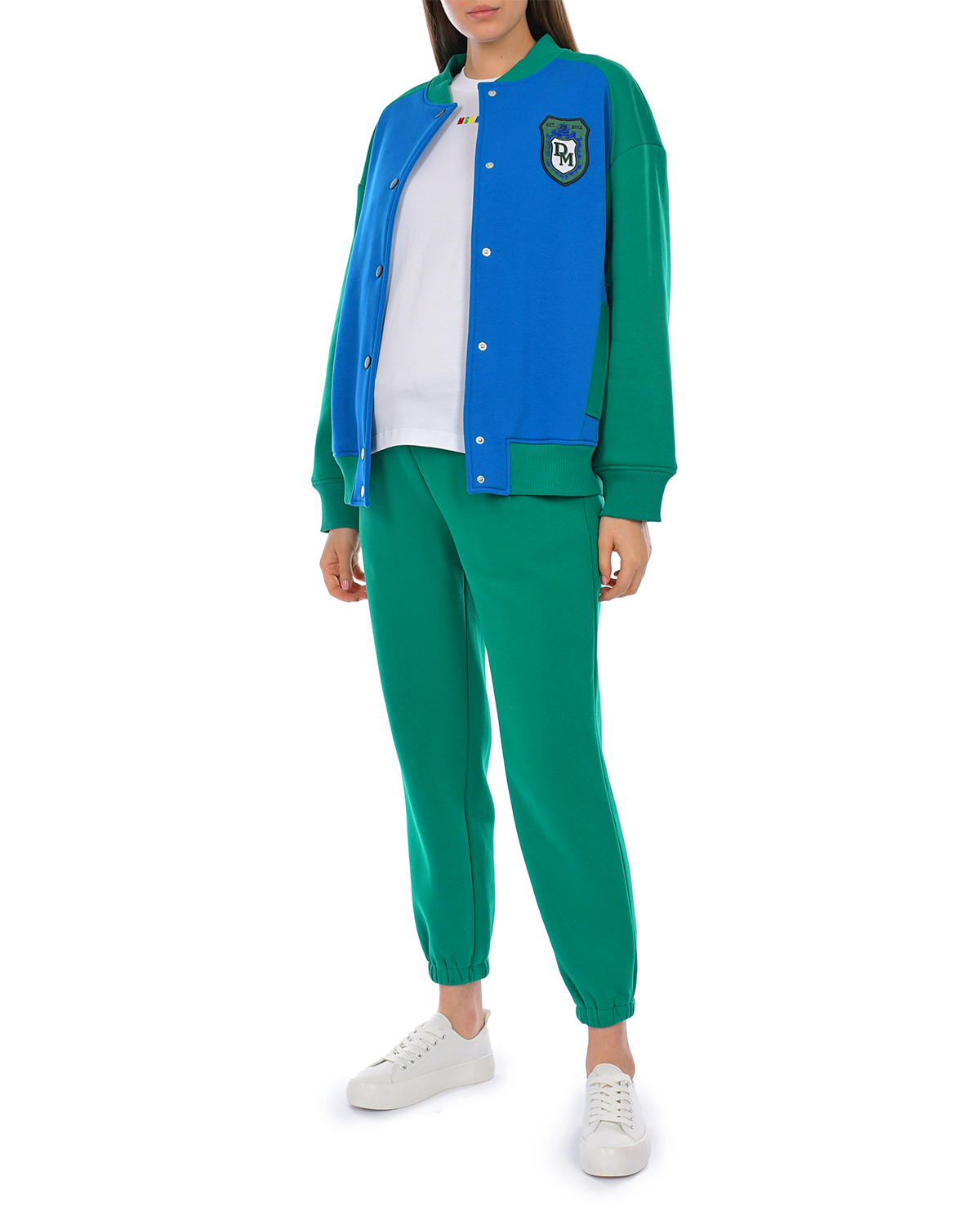 Сине-зеленая куртка-бомбер Dan Maralex, размер 42, цвет синий - фото 3