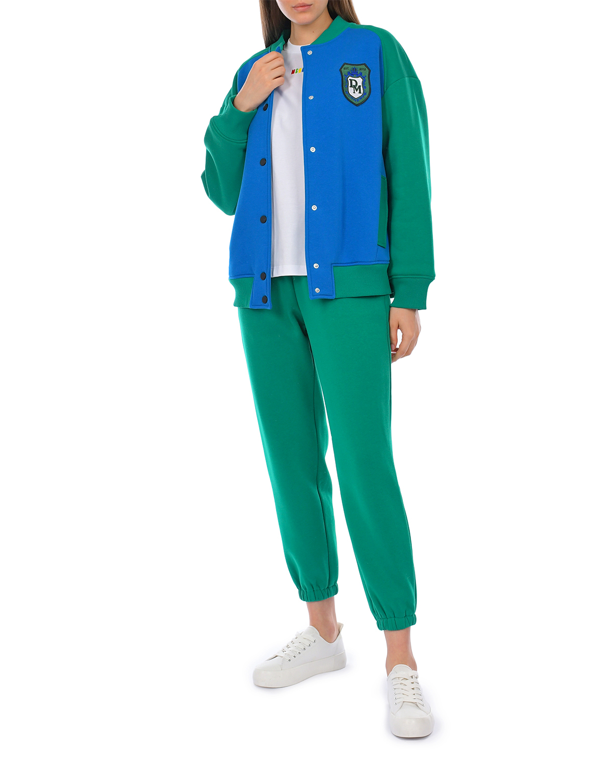 Сине-зеленая куртка-бомбер Dan Maralex, размер 42, цвет синий - фото 5