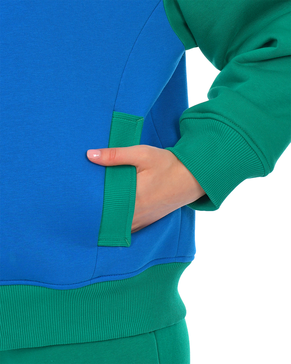 Сине-зеленая куртка-бомбер Dan Maralex, размер 42, цвет синий - фото 8