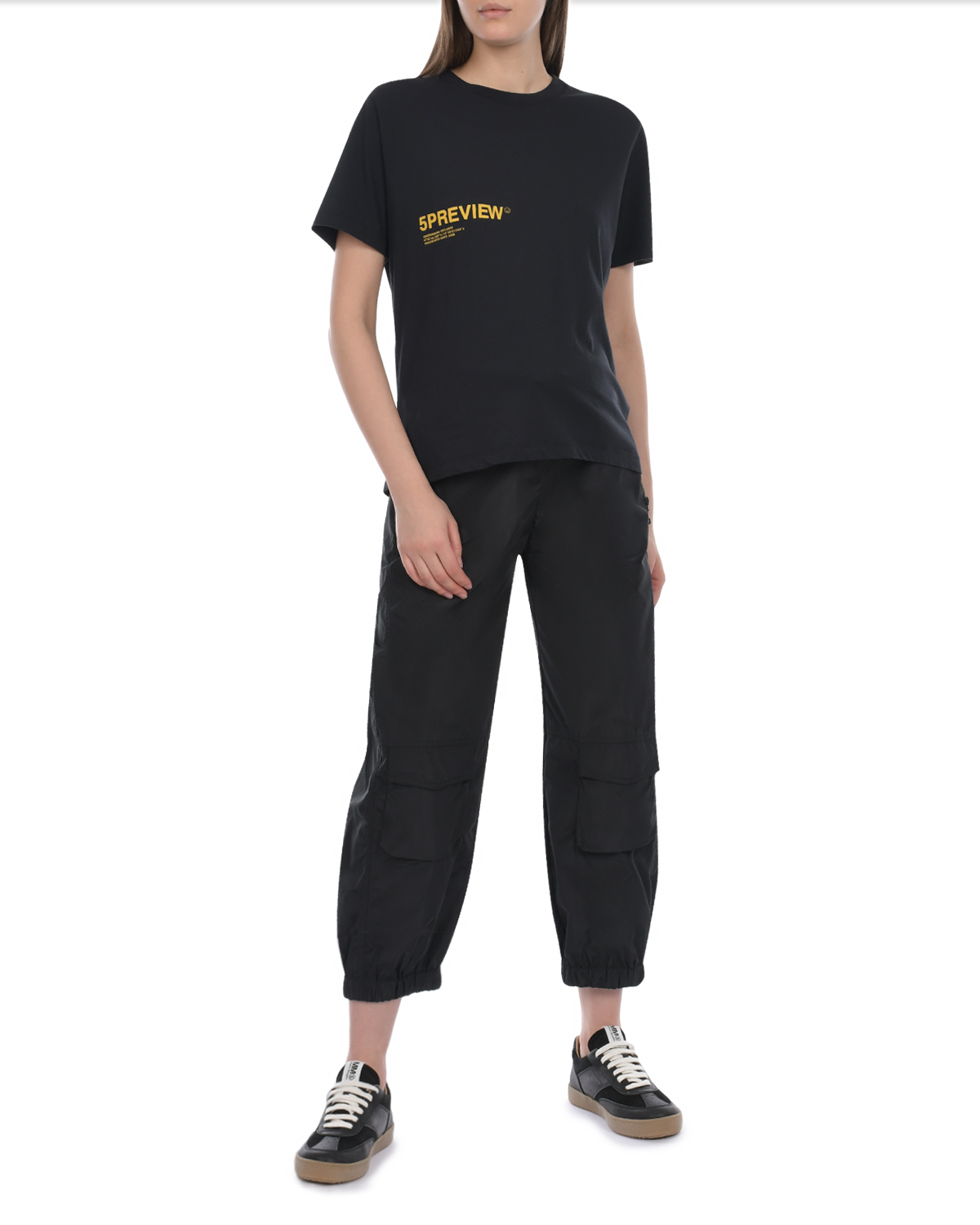 Черные джоггеры с накладными карманами Deha, размер 38, цвет черный - фото 2