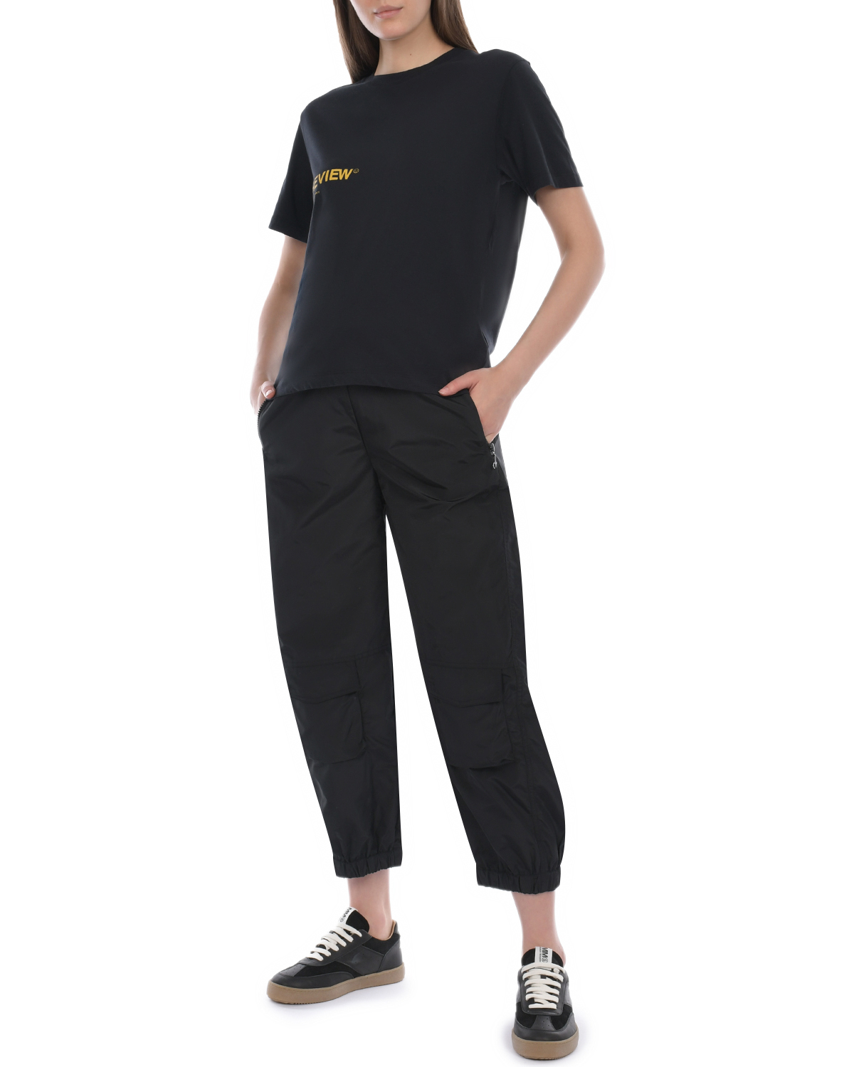 Черные джоггеры с накладными карманами Deha, размер 38, цвет черный - фото 4