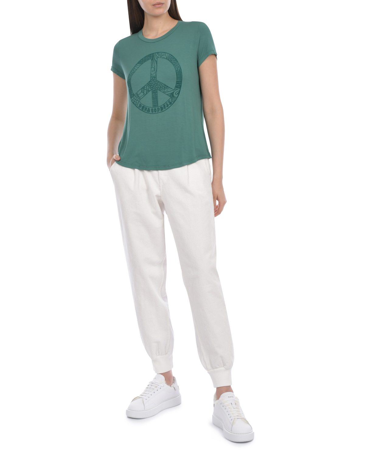 Зеленая футболка с принтом "Pacific" Deha, размер 40, цвет зеленый - фото 3
