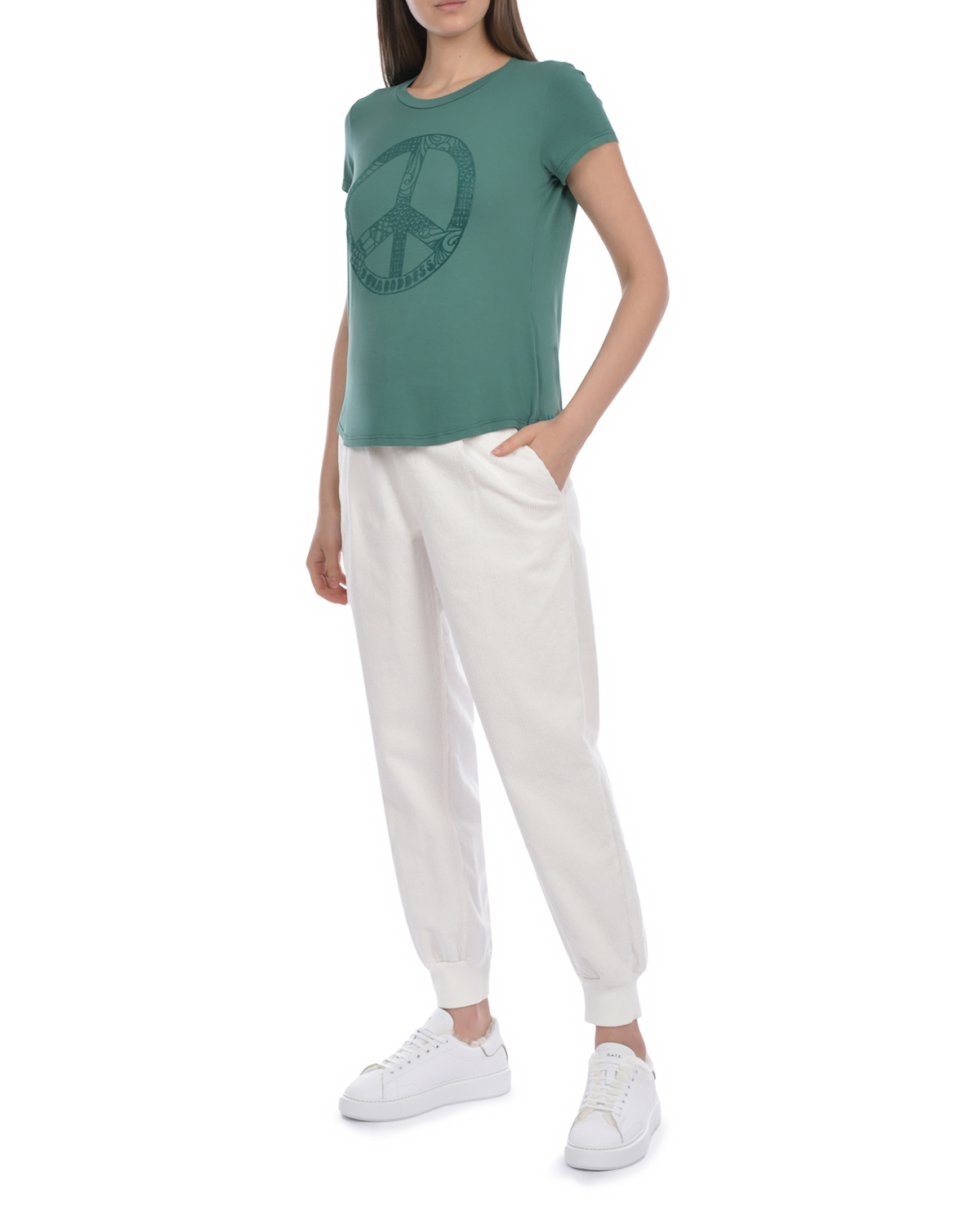 Зеленая футболка с принтом "Pacific" Deha, размер 40, цвет зеленый - фото 5
