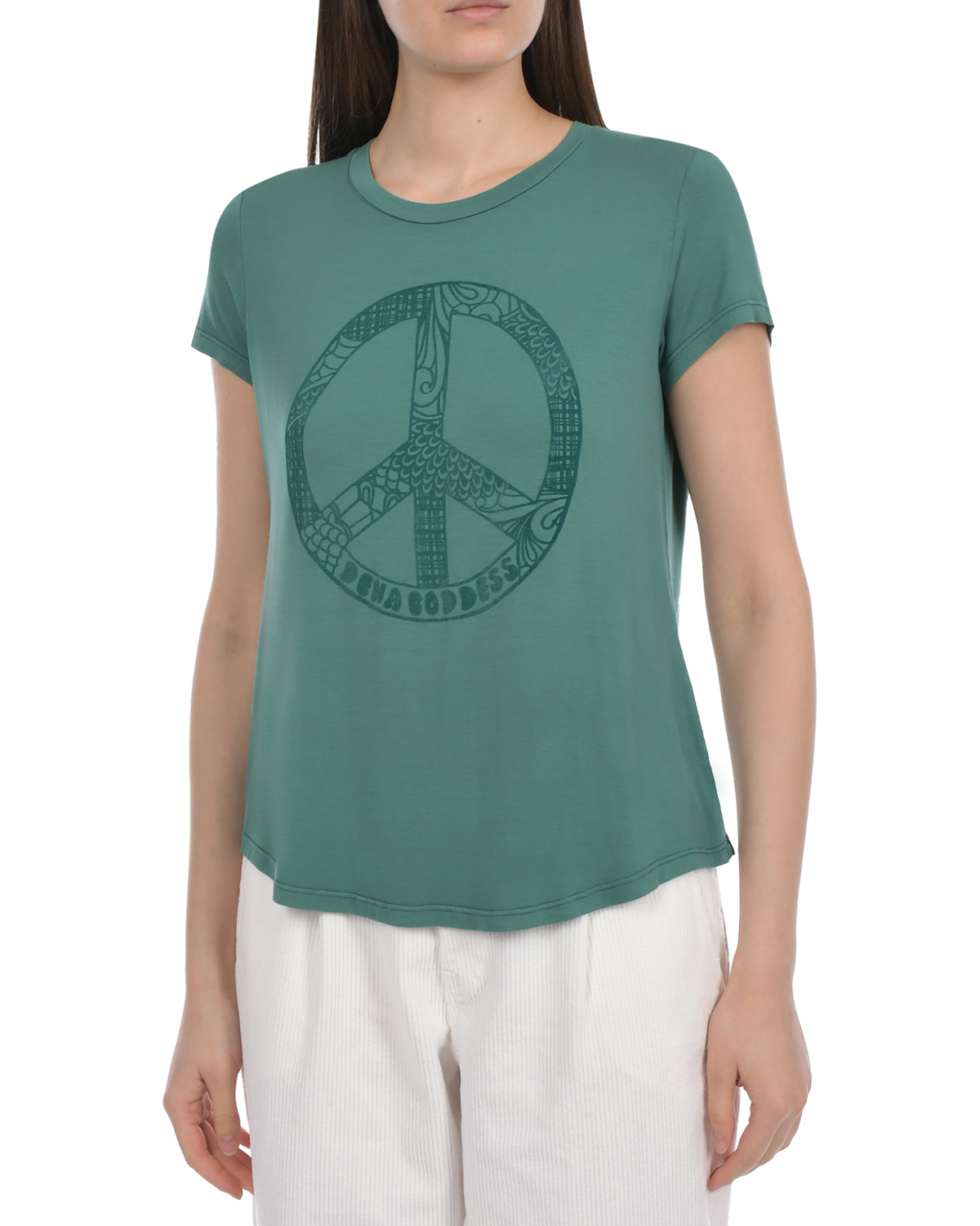 Зеленая футболка с принтом "Pacific" Deha, размер 40, цвет зеленый - фото 7