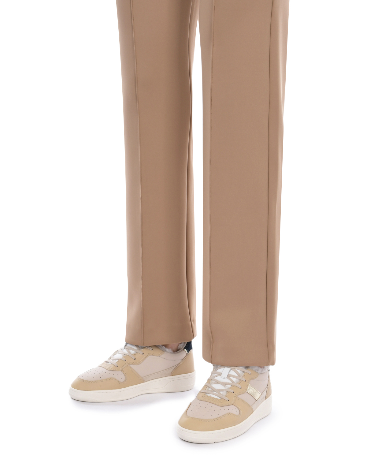 Бежевые прямые брюки Deha, размер 38, цвет бежевый - фото 8