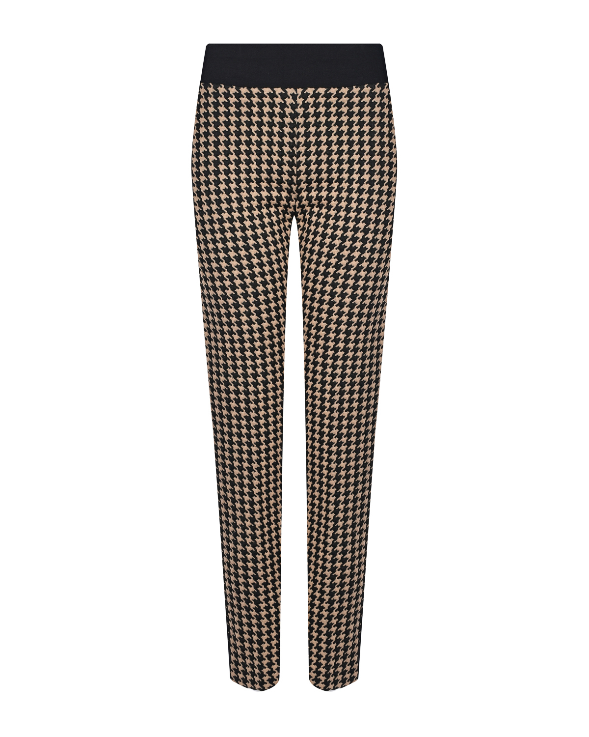 Трикотажные брюки с принтом пье-де-пуль Deha, размер 40, цвет черный - фото 1