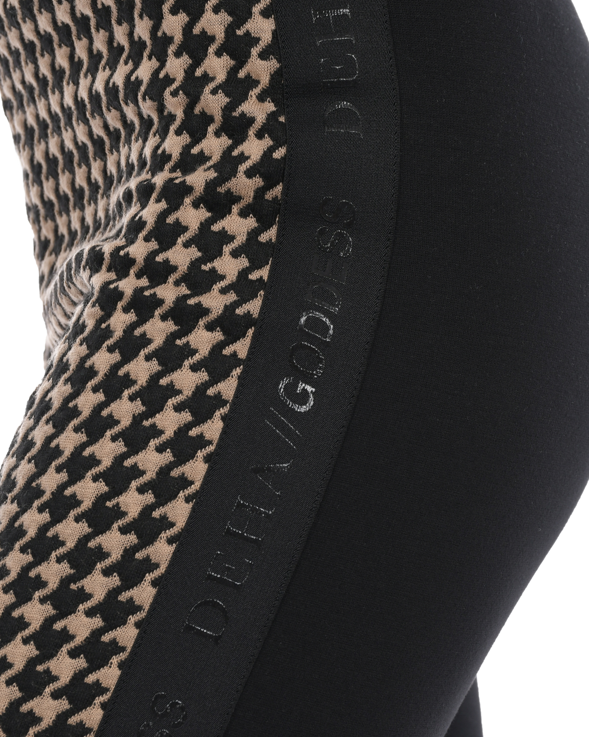 Трикотажные брюки с принтом пье-де-пуль Deha, размер 40, цвет черный - фото 7