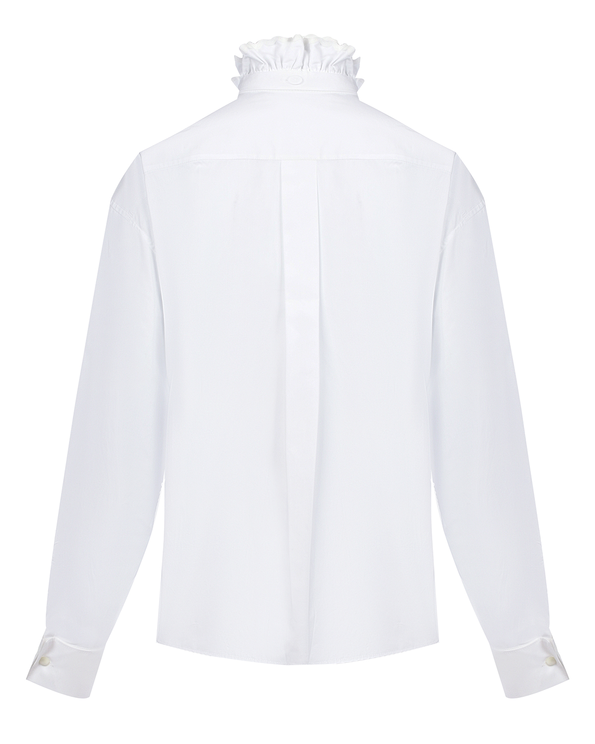Белая рубашка с рюшей Philosophy Di Lorenzo Serafini, размер 40, цвет белый - фото 4