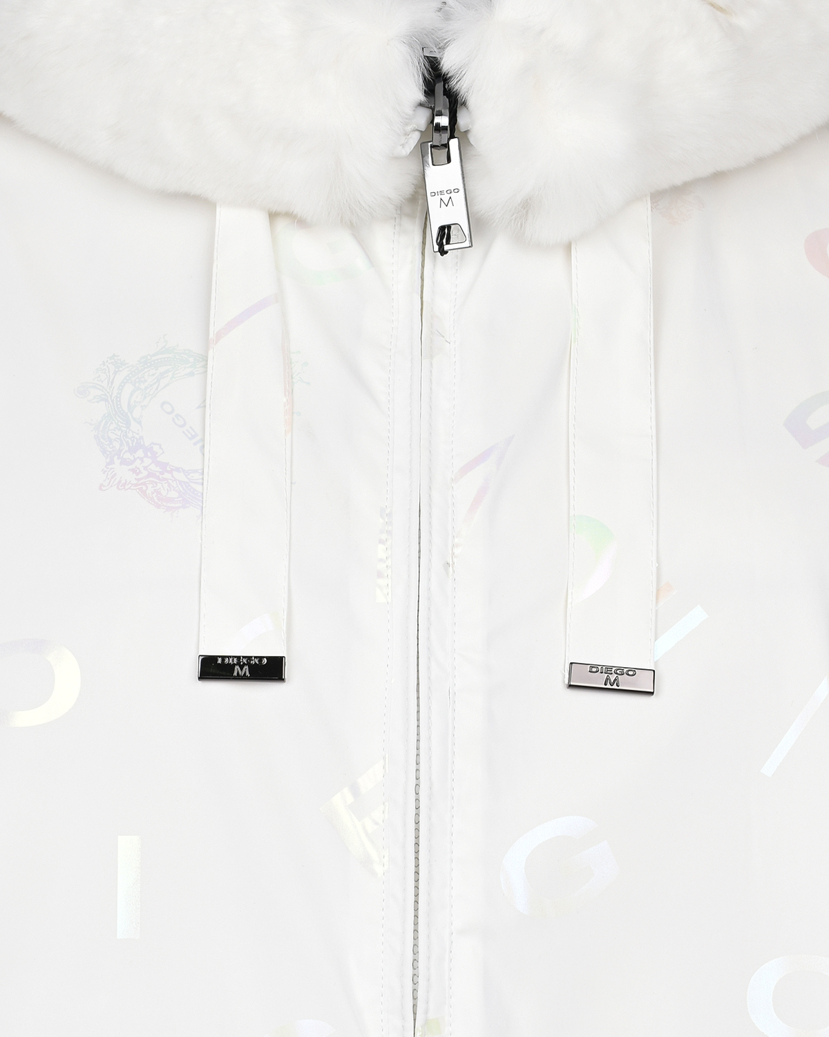 Двухсторонняя куртка с меховой отделкой на капюшоне Diego M, размер 46, цвет белый - фото 9