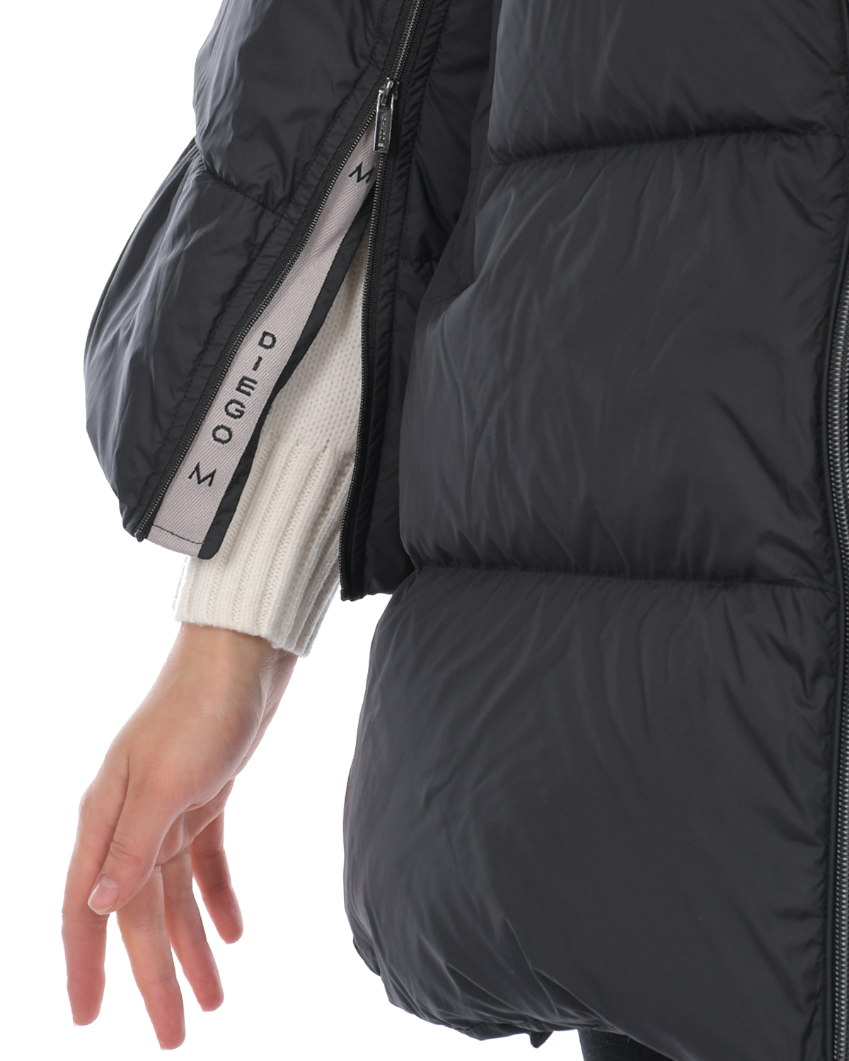 Черная куртка oversize с капюшоном Diego M, размер 44, цвет черный - фото 11