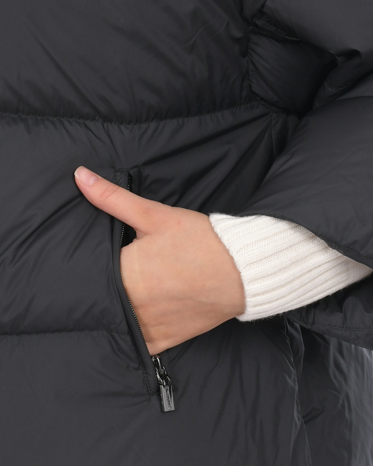 Черная куртка oversize с капюшоном Diego M, размер 44, цвет черный - фото 8