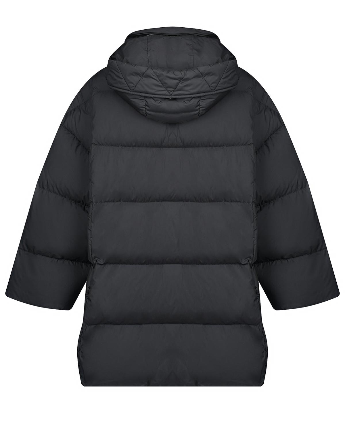 Черная куртка oversize с капюшоном Diego M, размер 44, цвет черный - фото 5