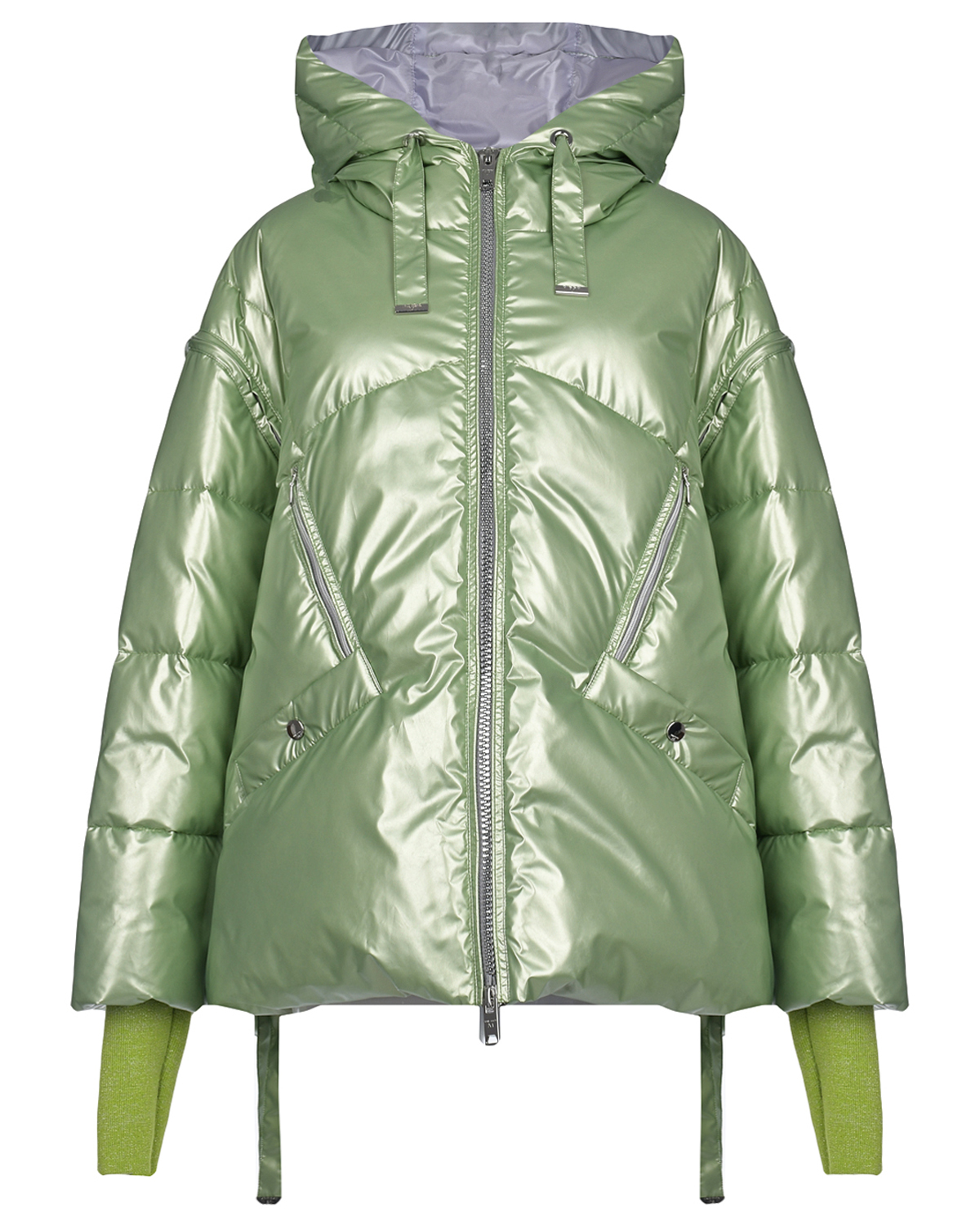 Зеленая куртка со съемными рукавами Diego M, размер 44, цвет зеленый