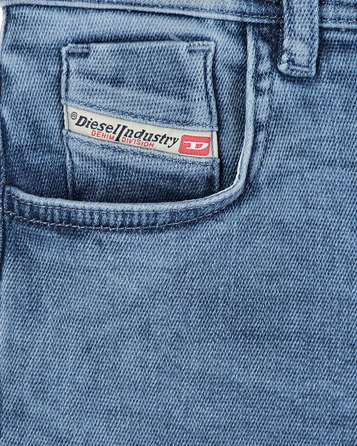 Голубые джинсы со штрипками Diesel детские, размер 128, цвет голубой - фото 3