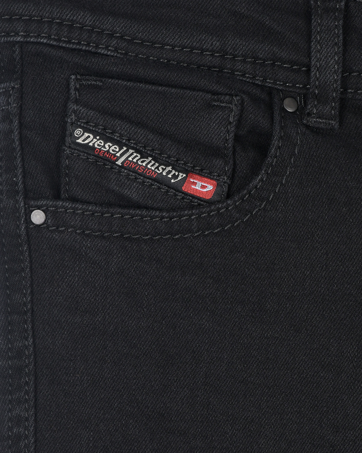 Зауженные черные джинсы Diesel детские, размер 104, цвет черный - фото 3