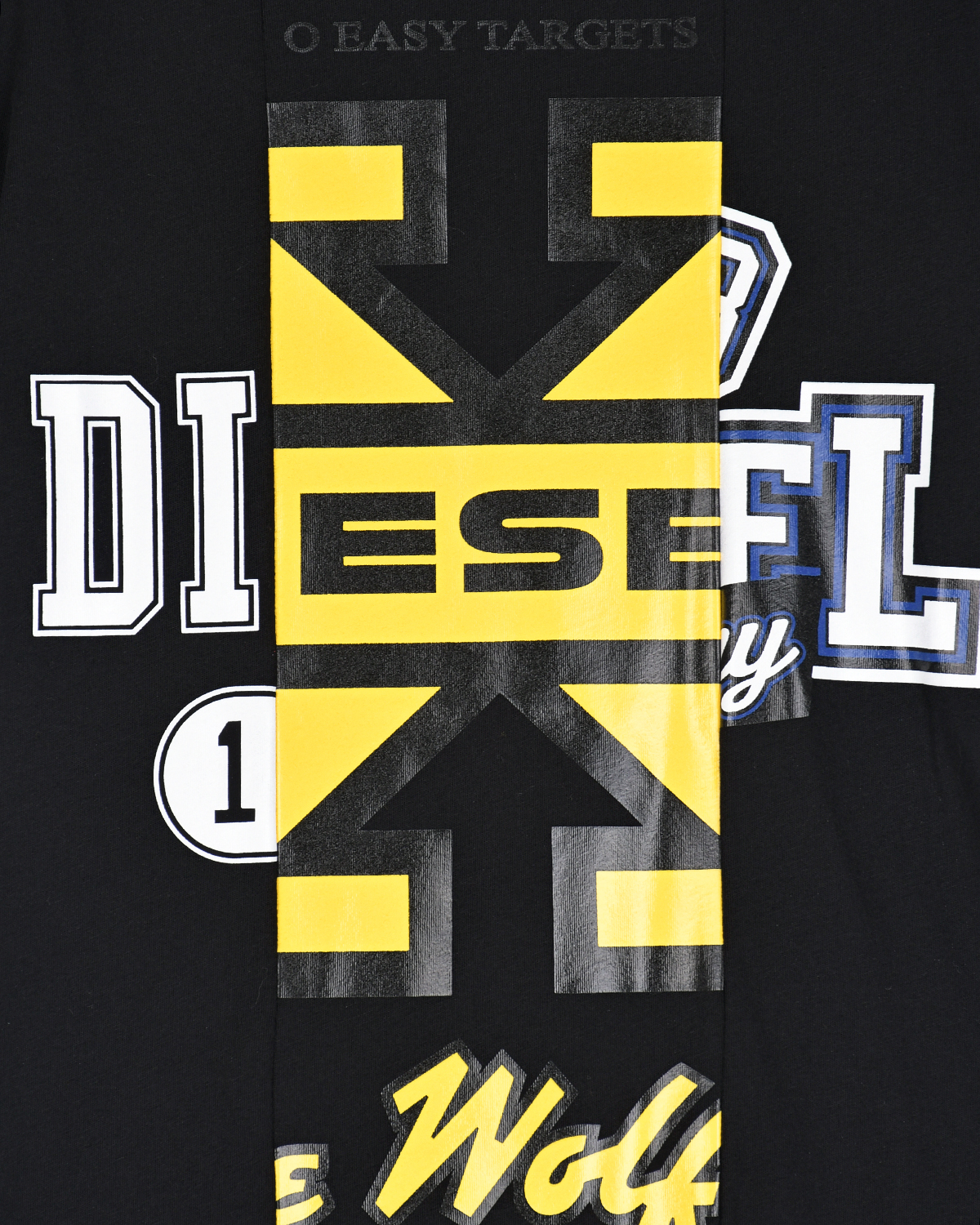 Черная футболка с двойным лого Diesel детская, размер 152, цвет черный - фото 3