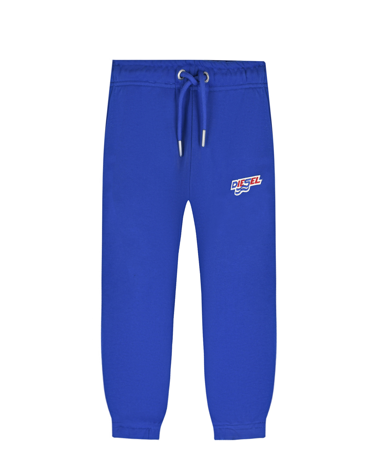 Синие спортивные брюки с вышитым лого Diesel детские, размер 104, цвет синий - фото 1