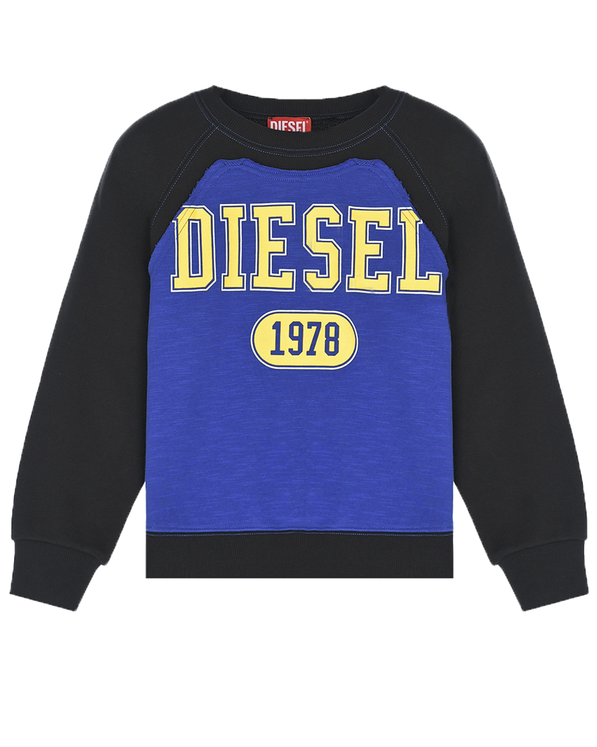 Черно-синий свитшот с лого Diesel детское