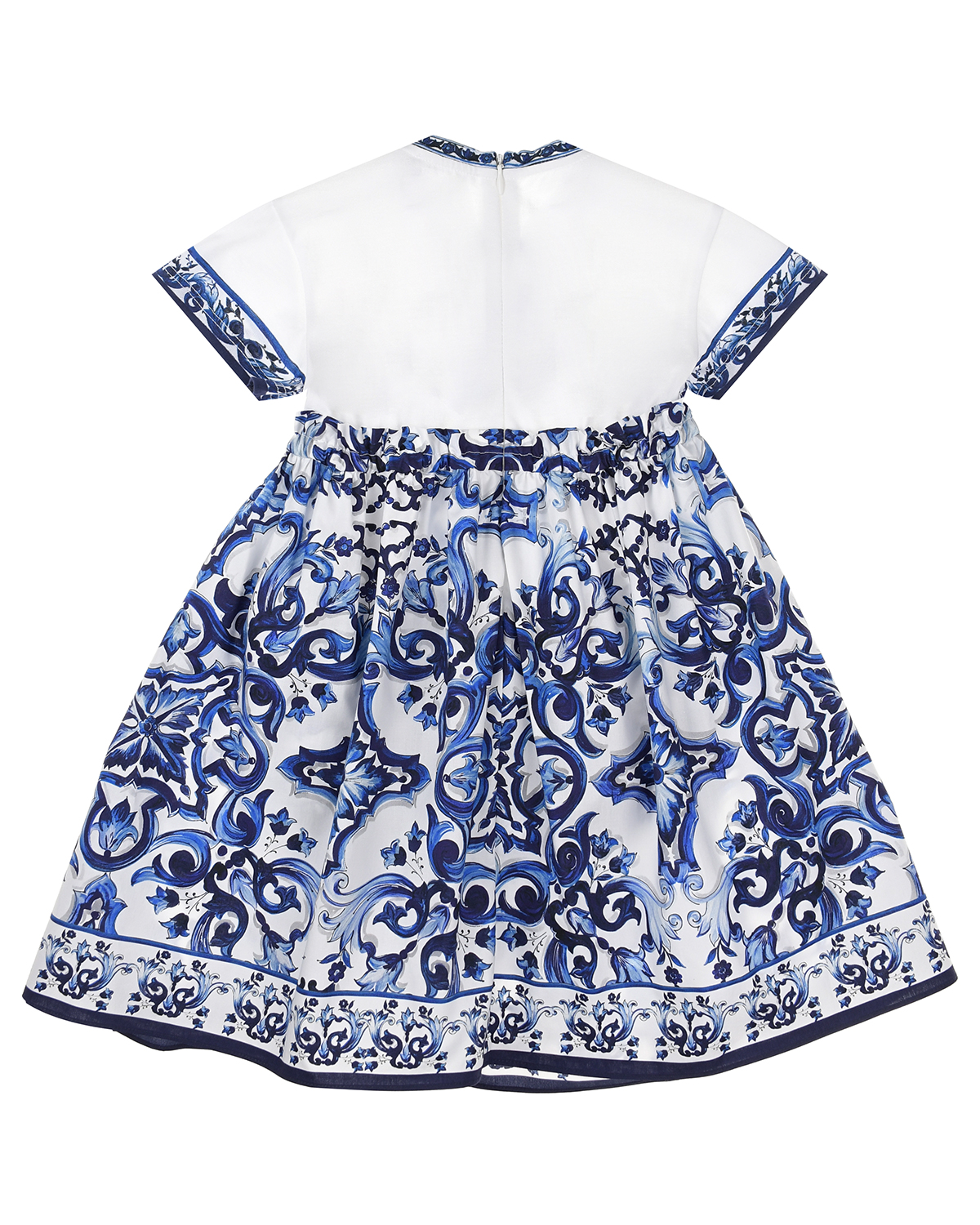 Платье с принтом "майолика" Dolce&Gabbana детское, размер 92, цвет мультиколор - фото 3