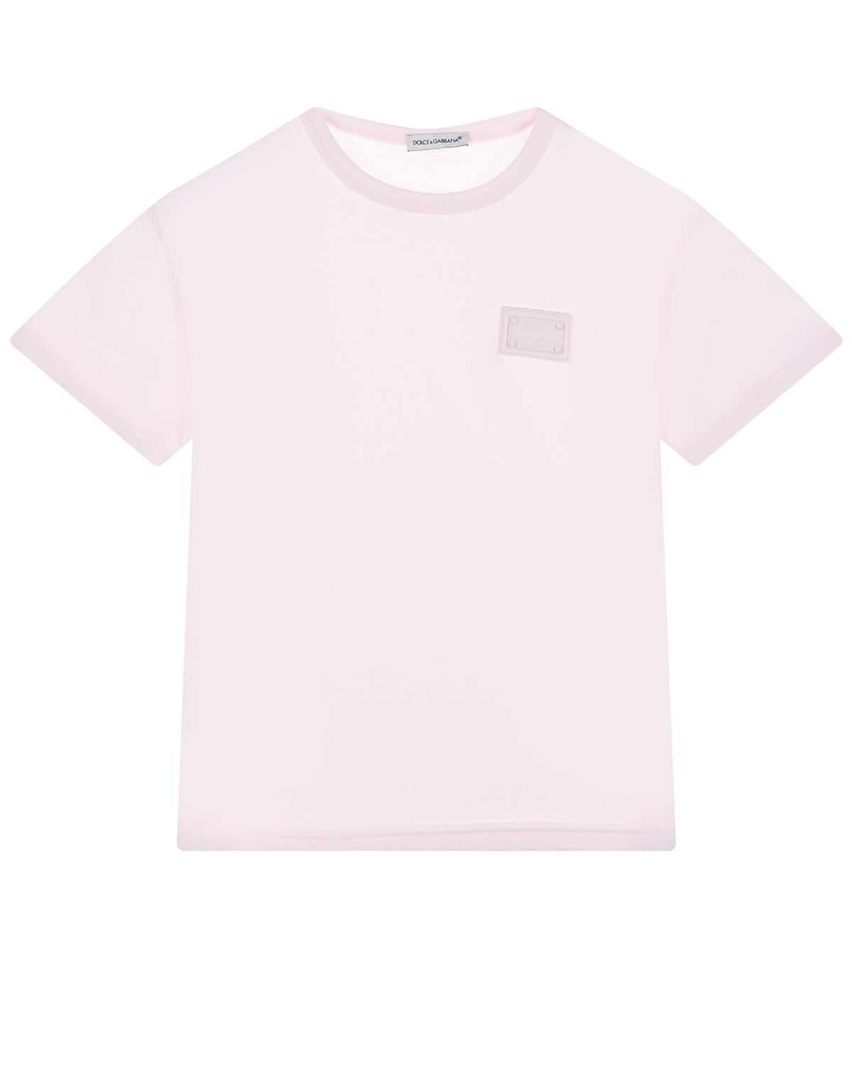 Розовая футболка из хлопка Dolce&Gabbana детская, размер 140, цвет розовый - фото 1