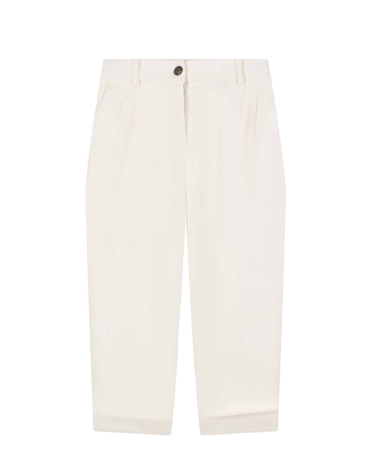 Белые вельветовые брюки Dolce&Gabbana детские, размер 104, цвет белый - фото 1