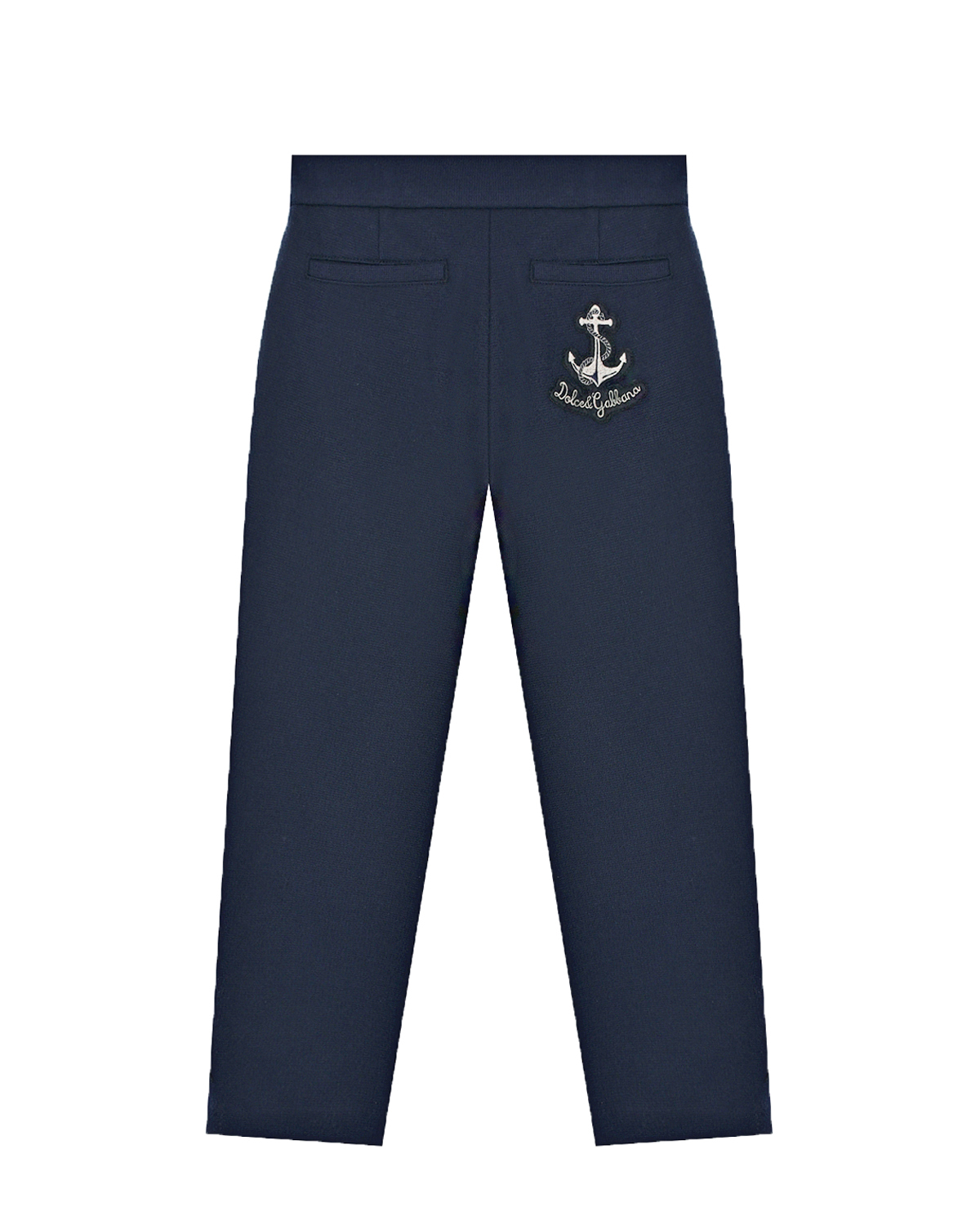 Темно-синие брюки с патчами в морском стиле Dolce&Gabbana детское, размер 140, цвет синий - фото 2